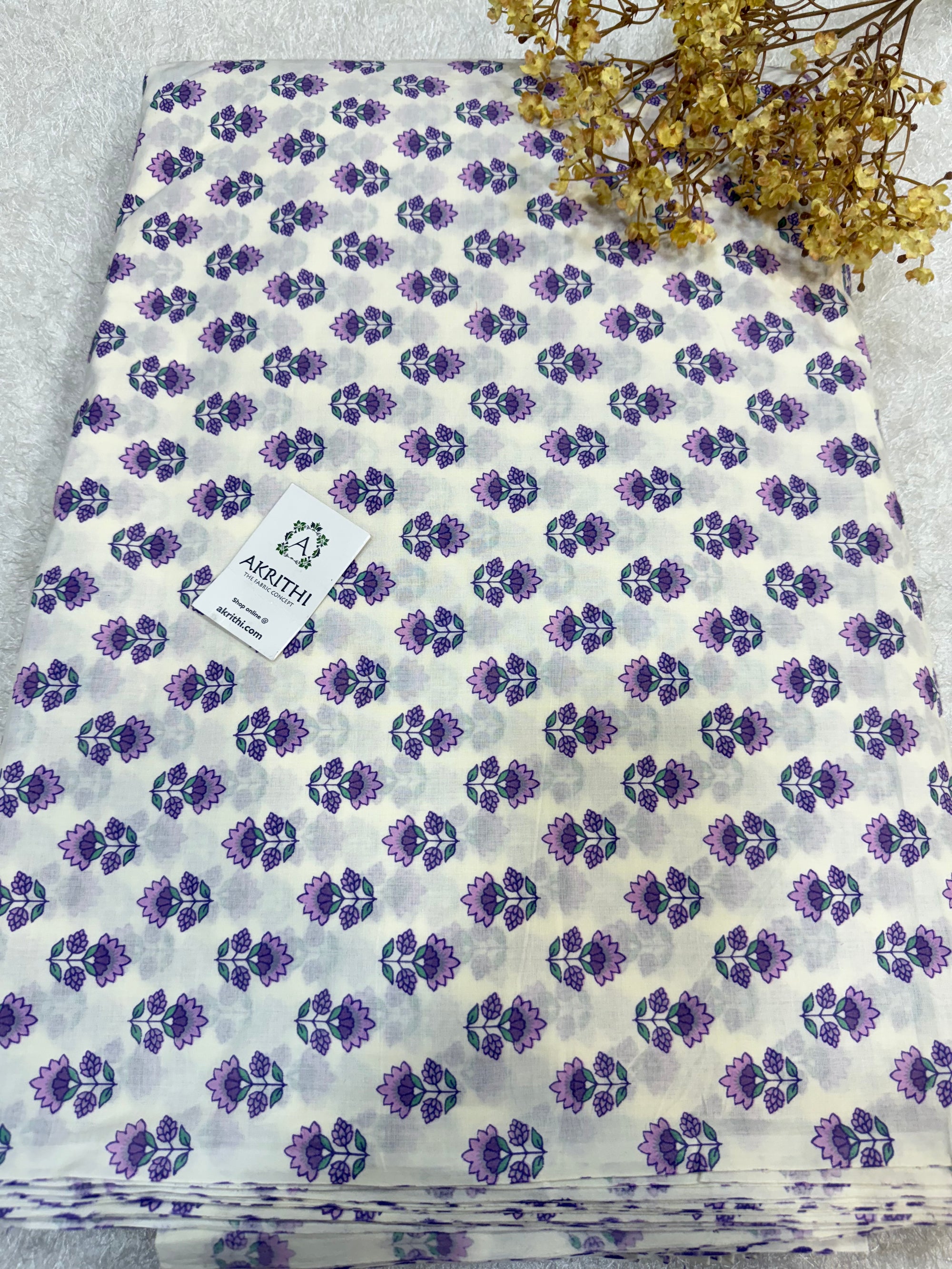 Printed pure cotton fabric