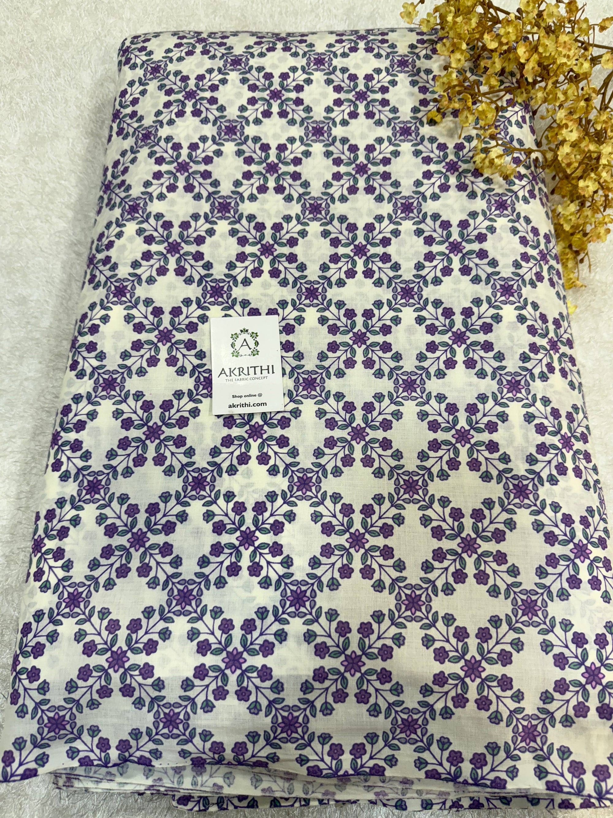 Printed pure cotton fabric