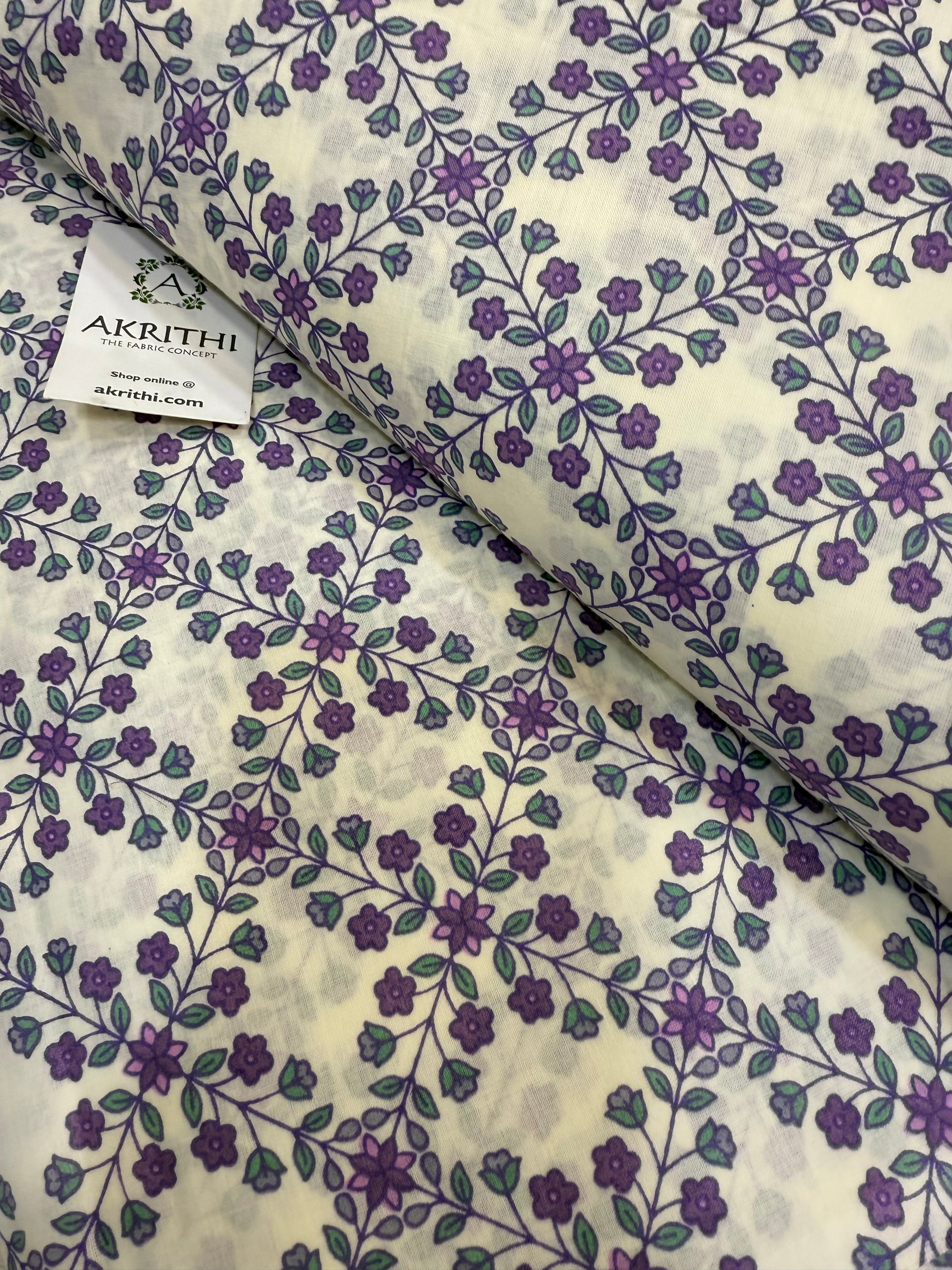 Printed pure cotton fabric