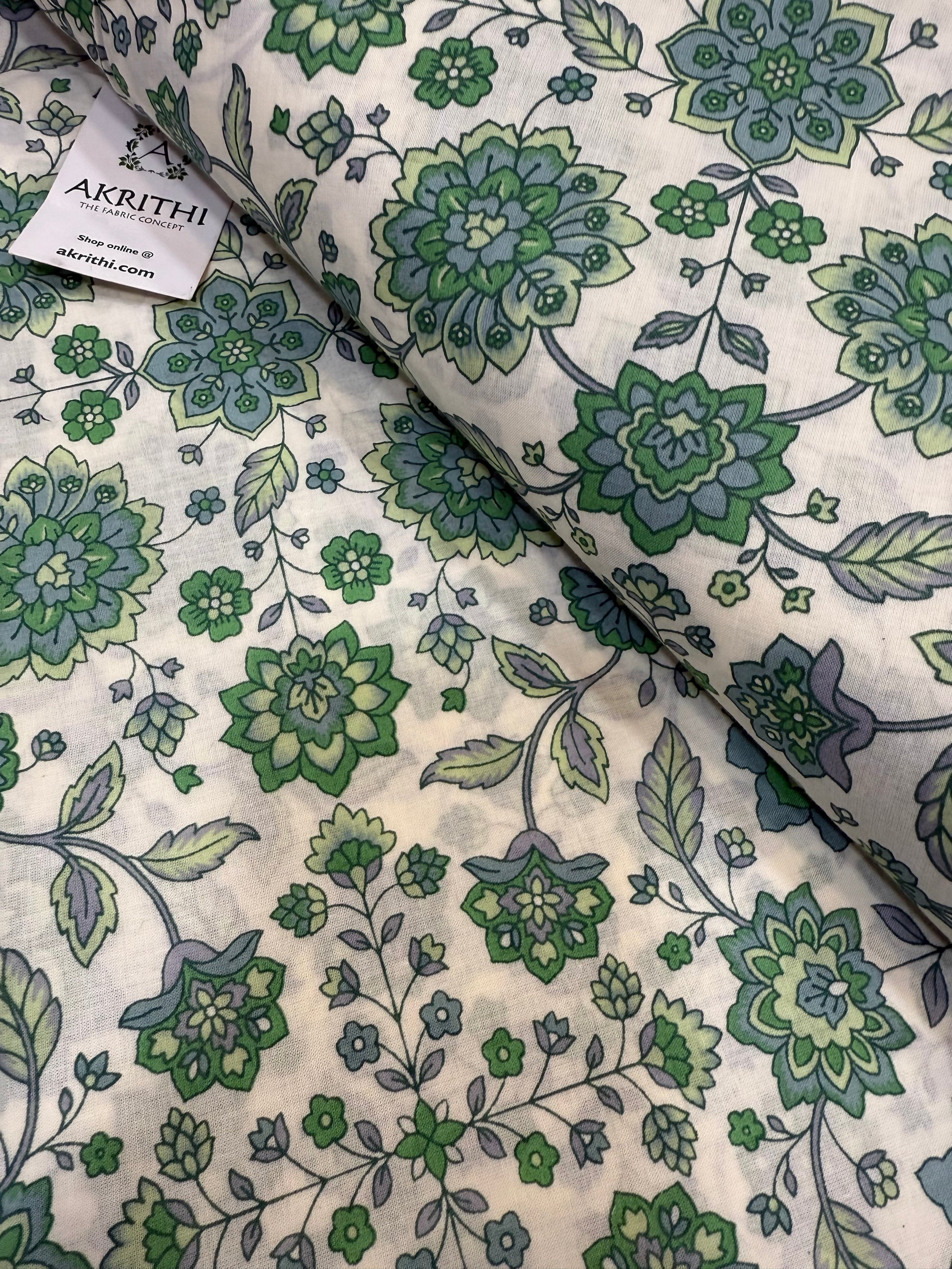 Printed pure cotton fabric
