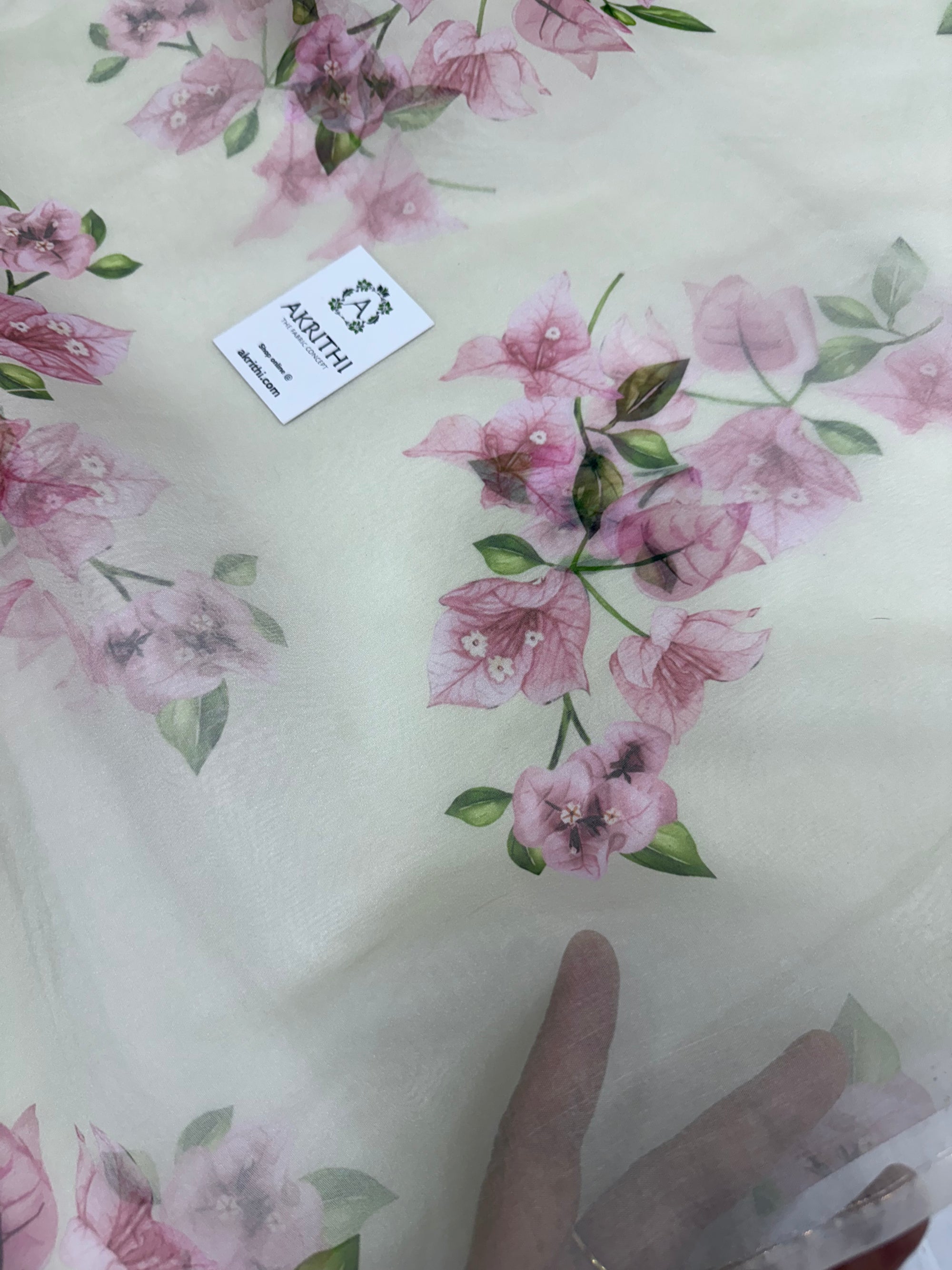Digital floral Printed organza fabric