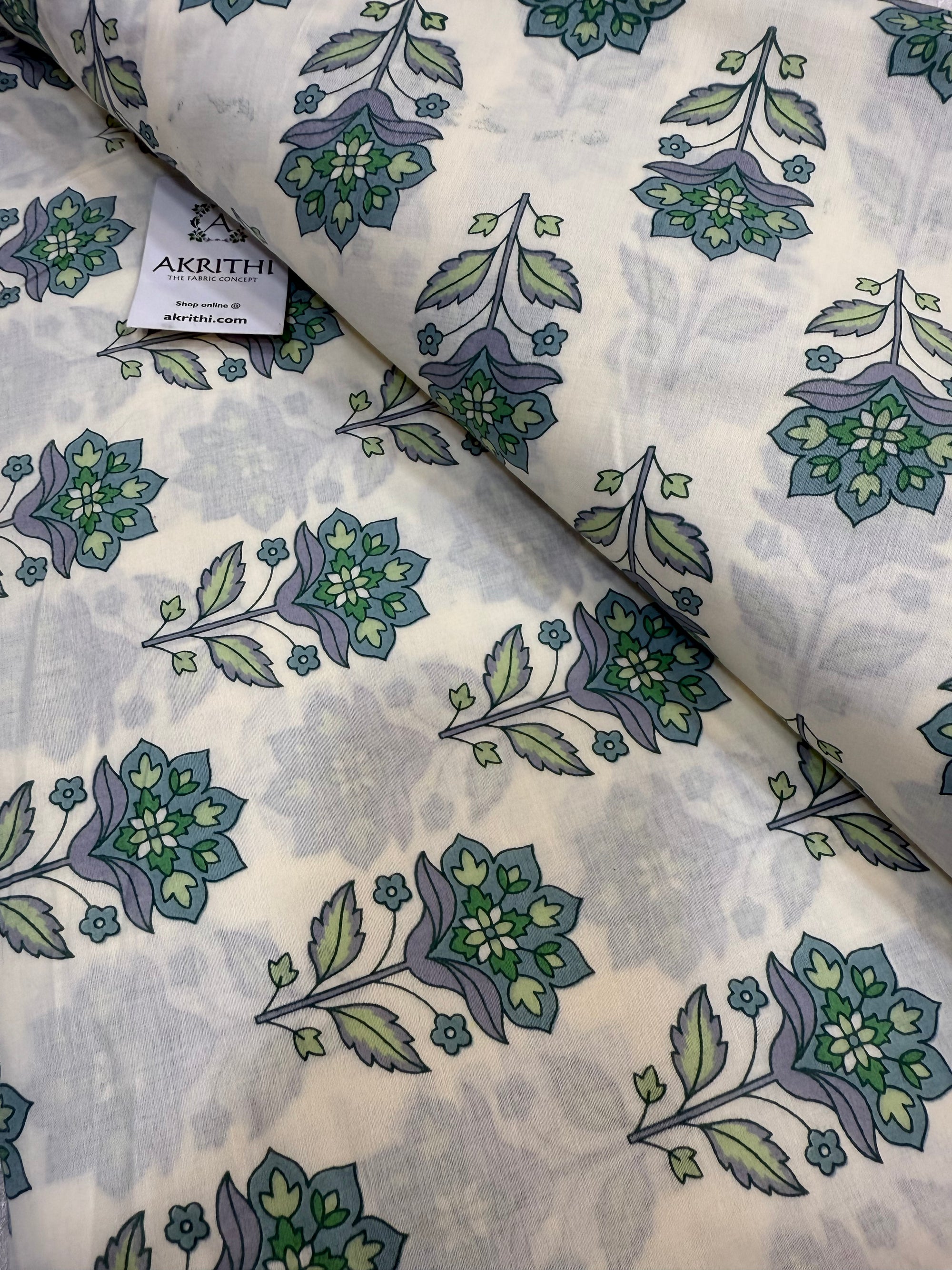 Printed pure cotton fabric