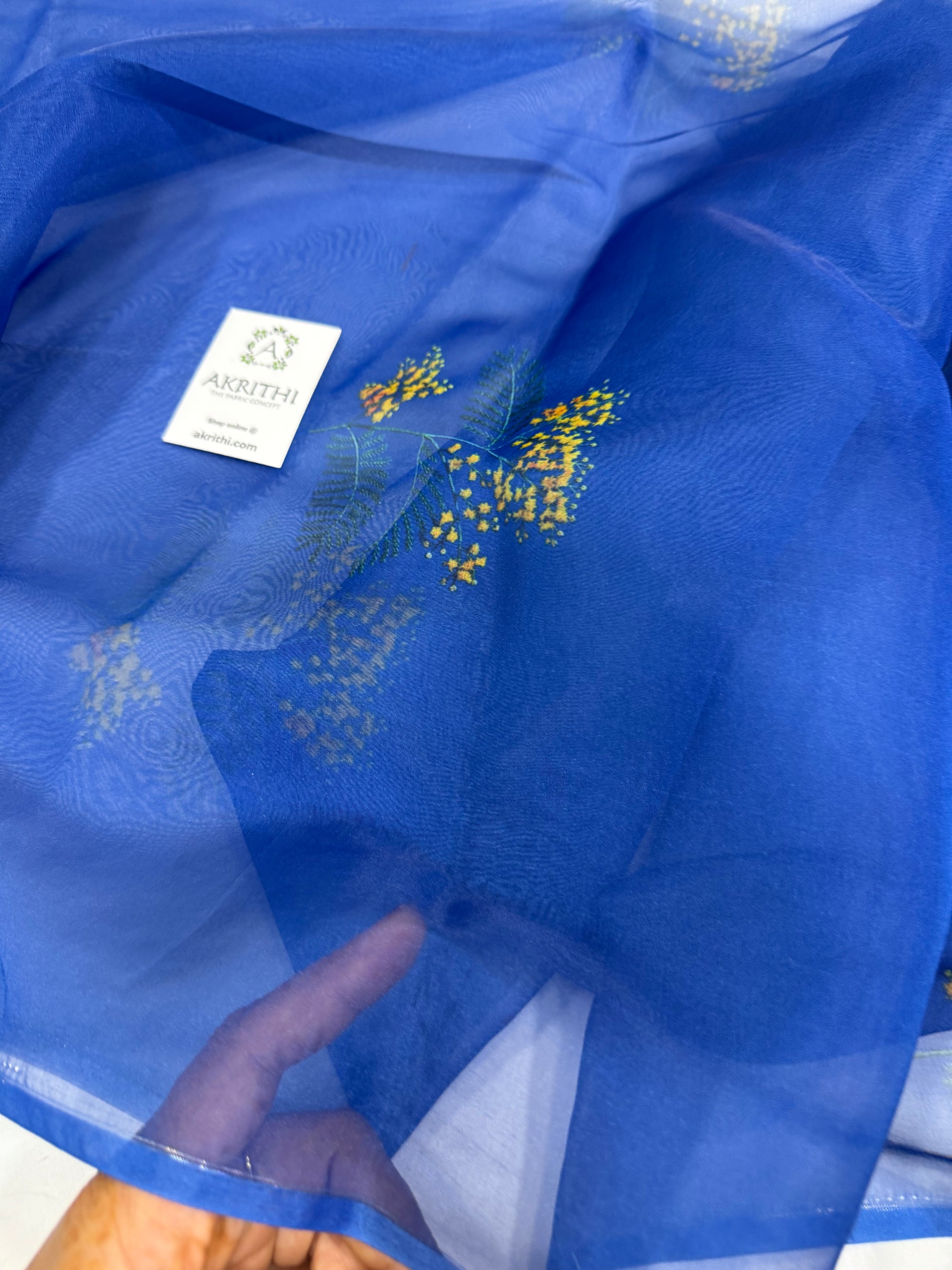 Digital floral Printed organza fabric