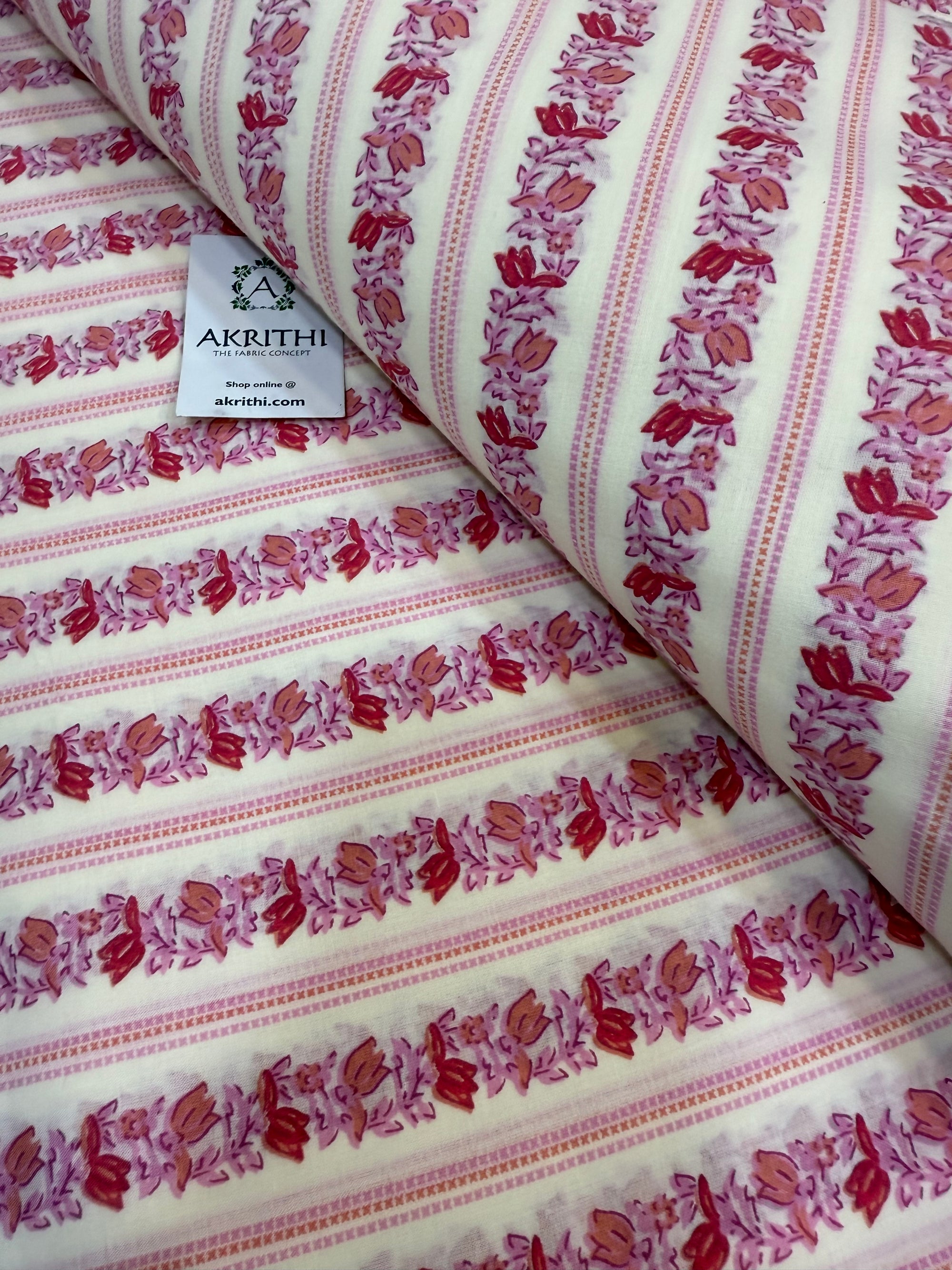 Printed pure cotton fabric