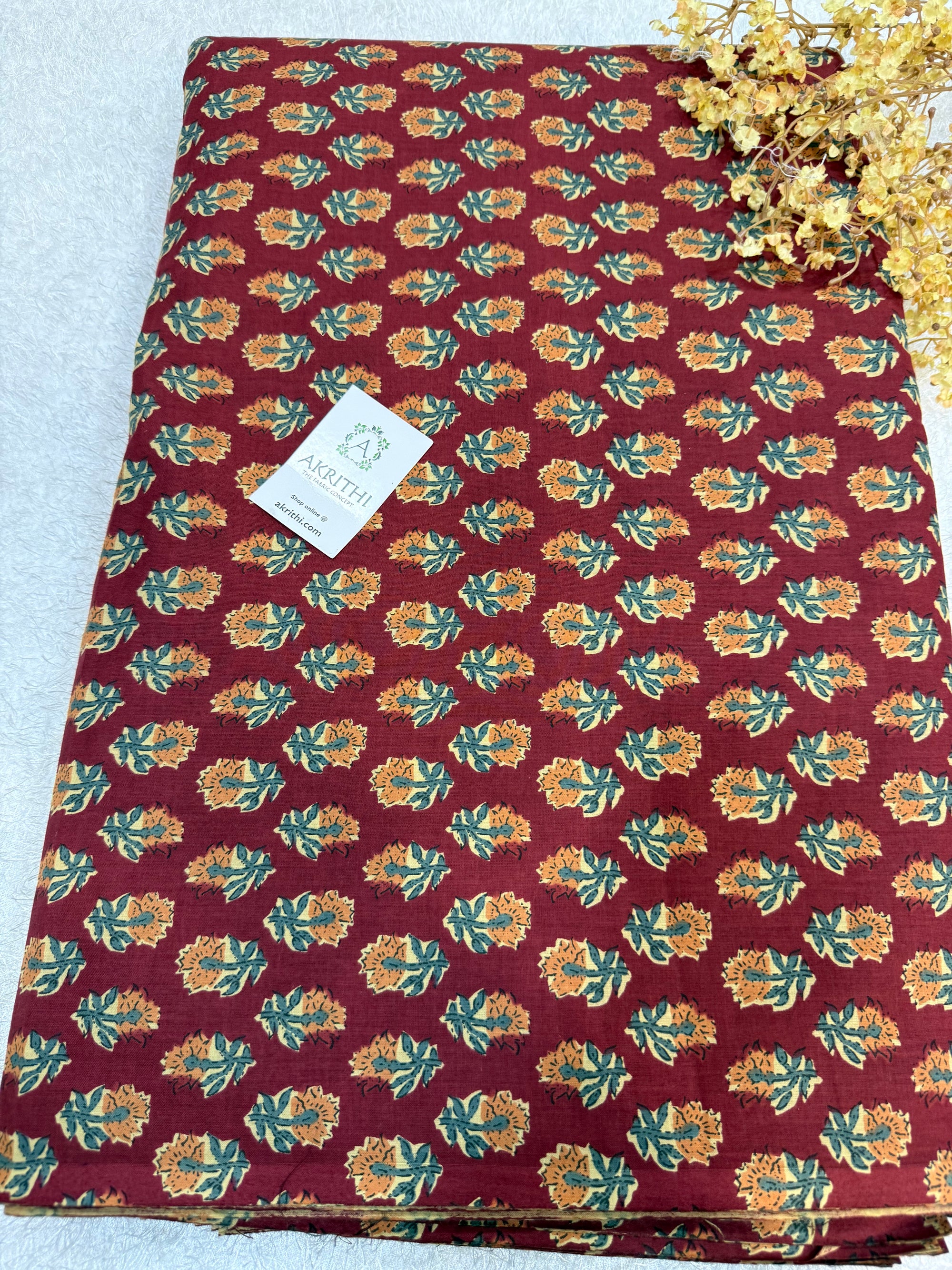Printed pure cotton fabric