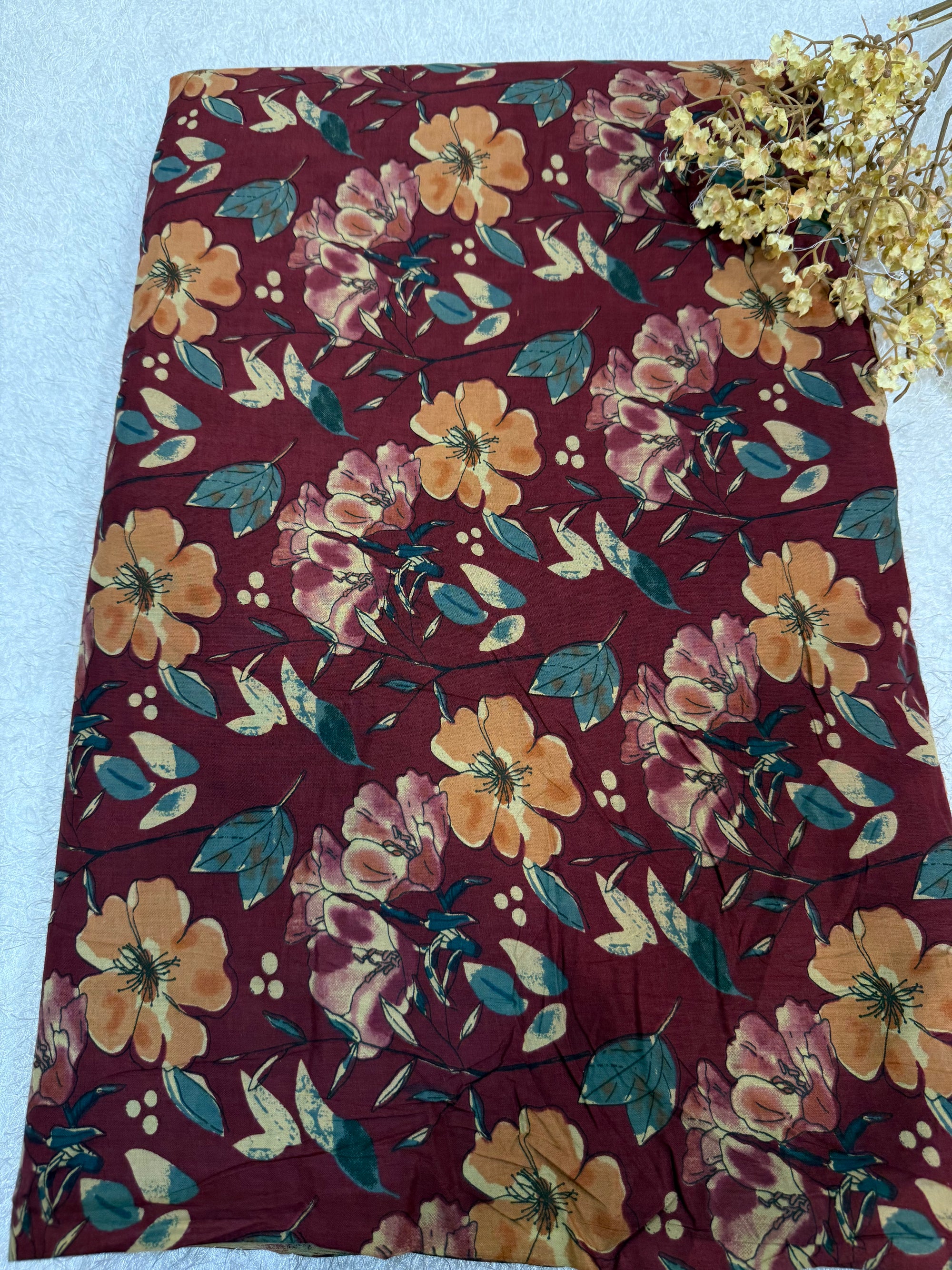 Printed pure cotton fabric