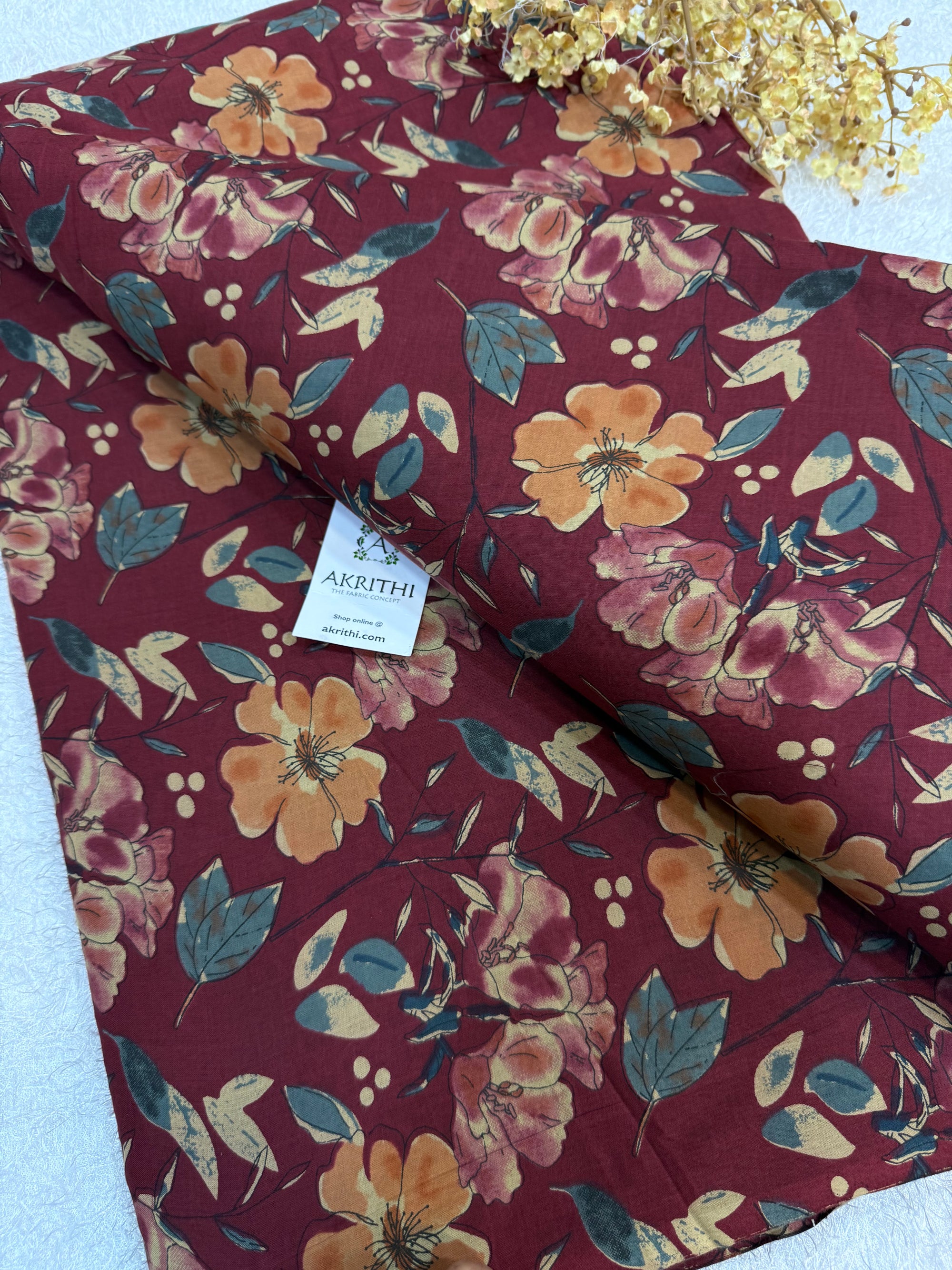 Printed pure cotton fabric