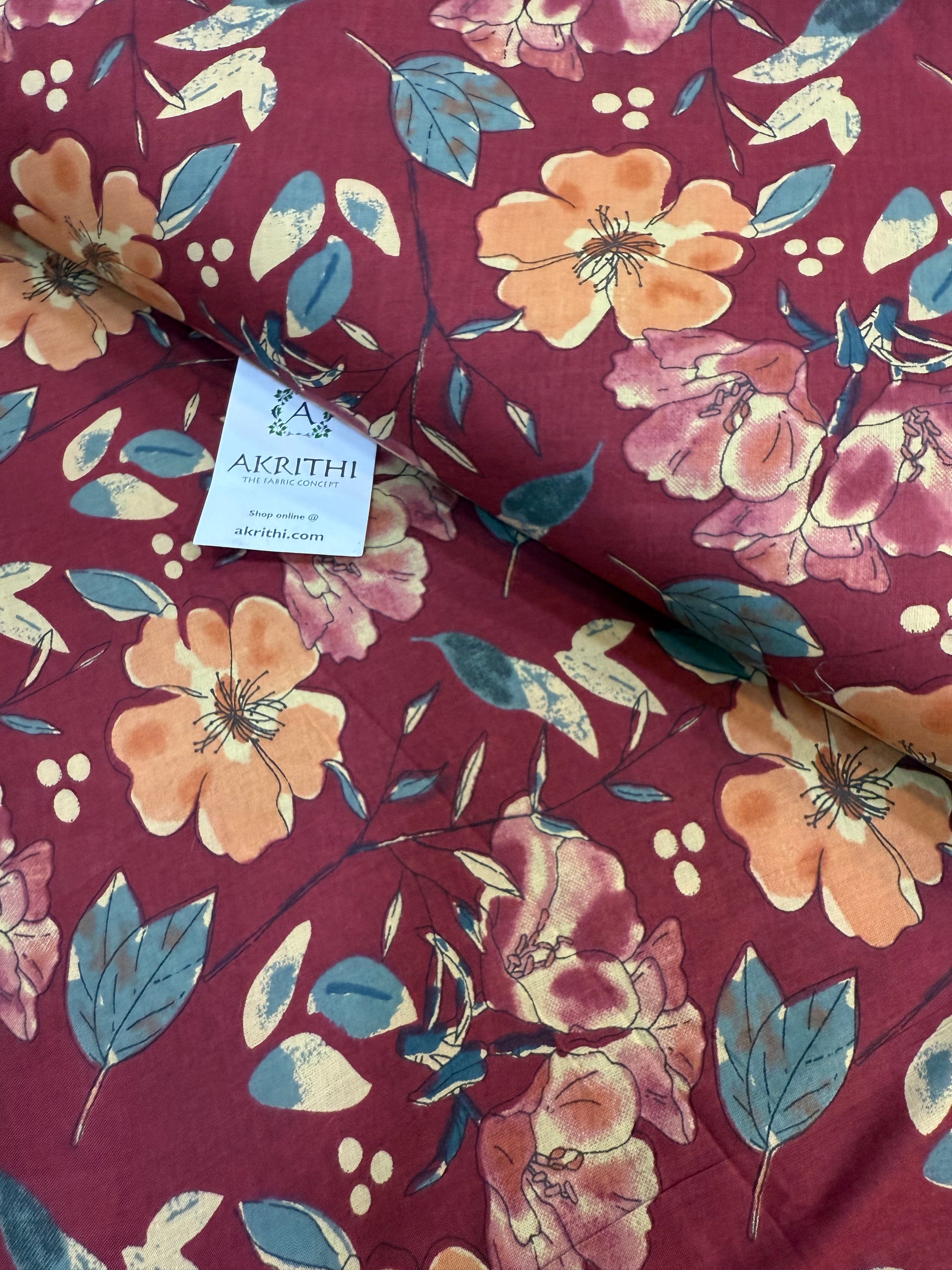 Printed pure cotton fabric