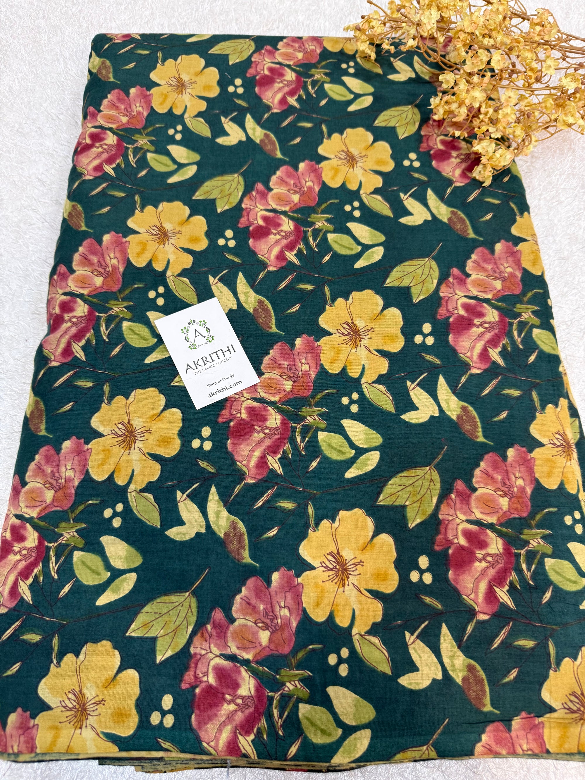 Printed pure cotton fabric