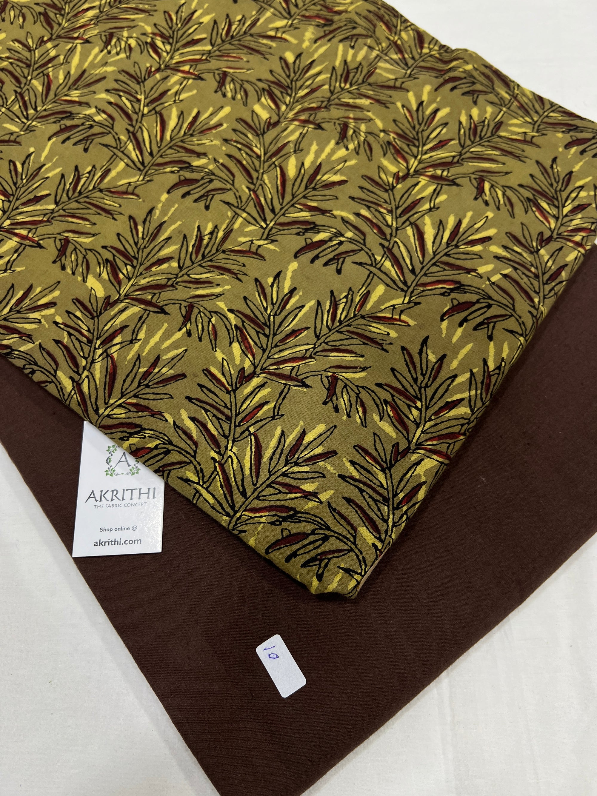Hand block printed Pure cotton salwar suit
