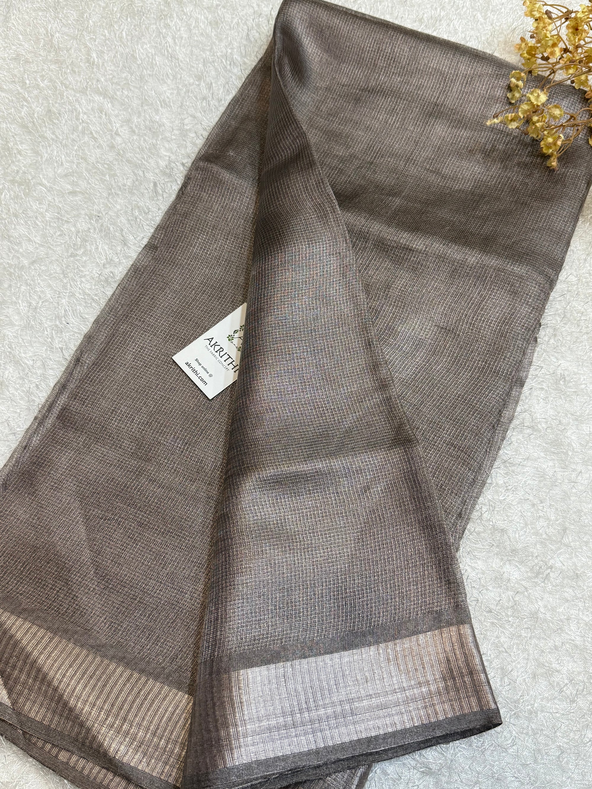 Pure silk tissue saree