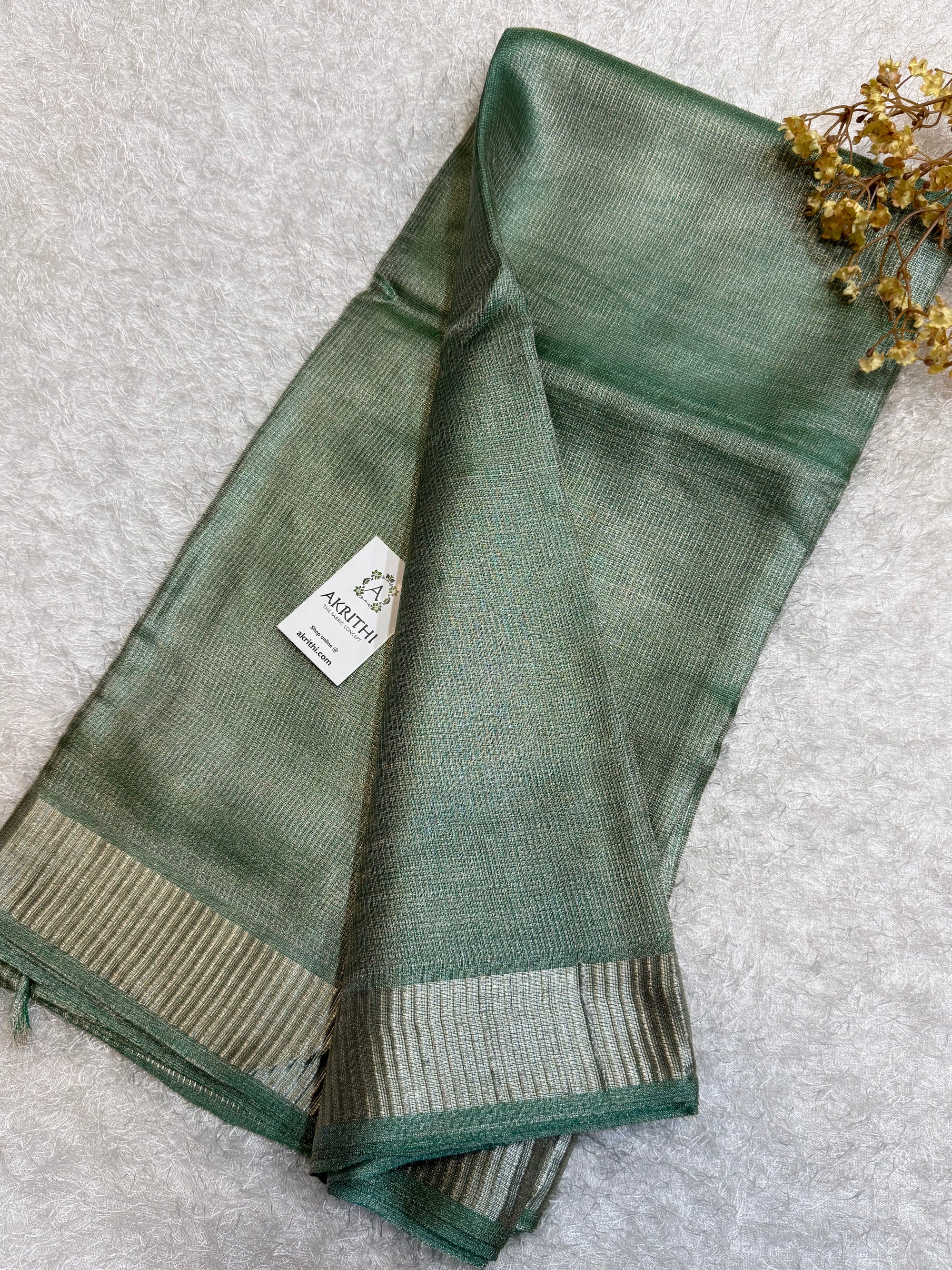 Pure silk tissue saree
