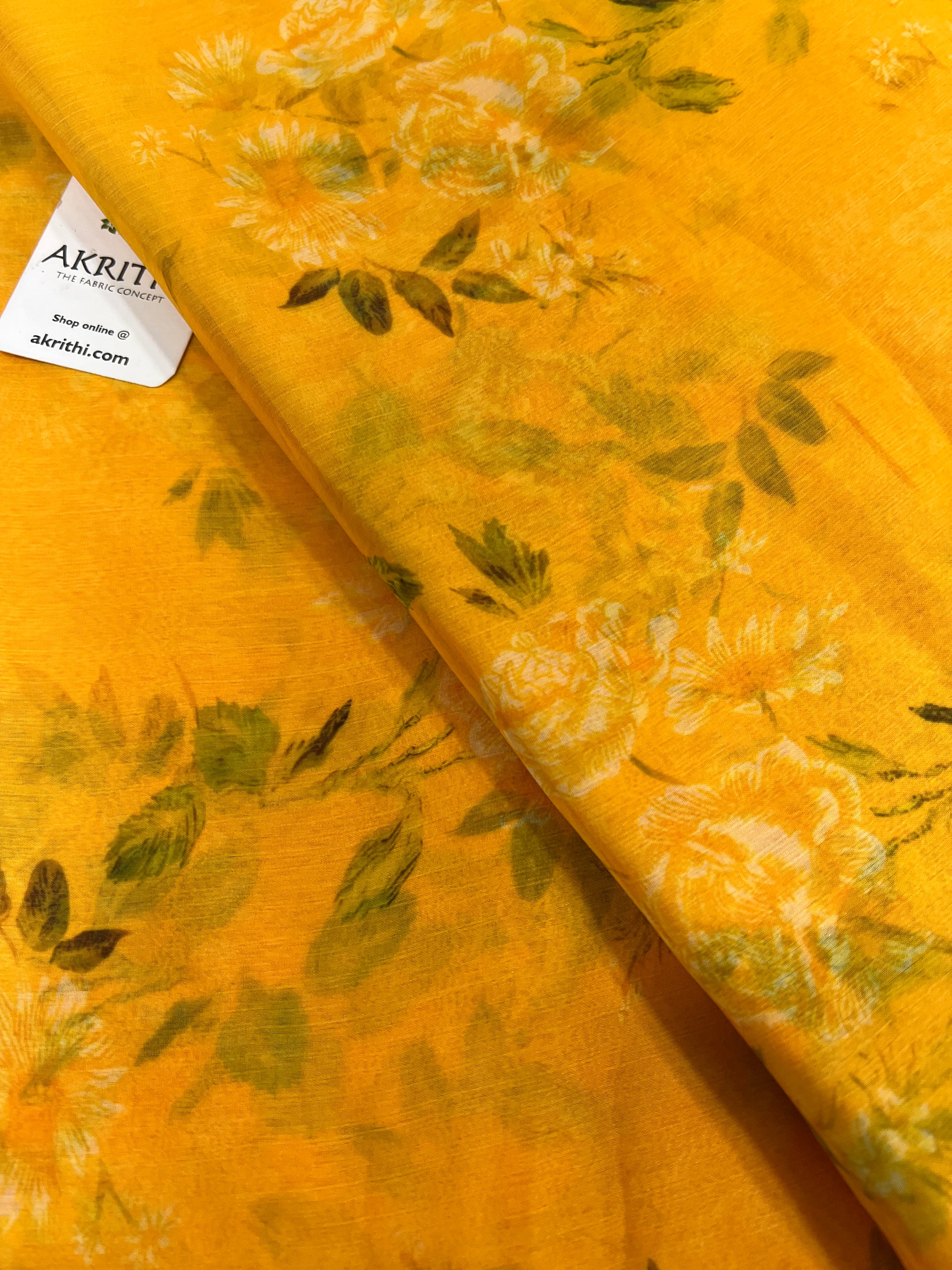 Digital floral printed chiffon fabric