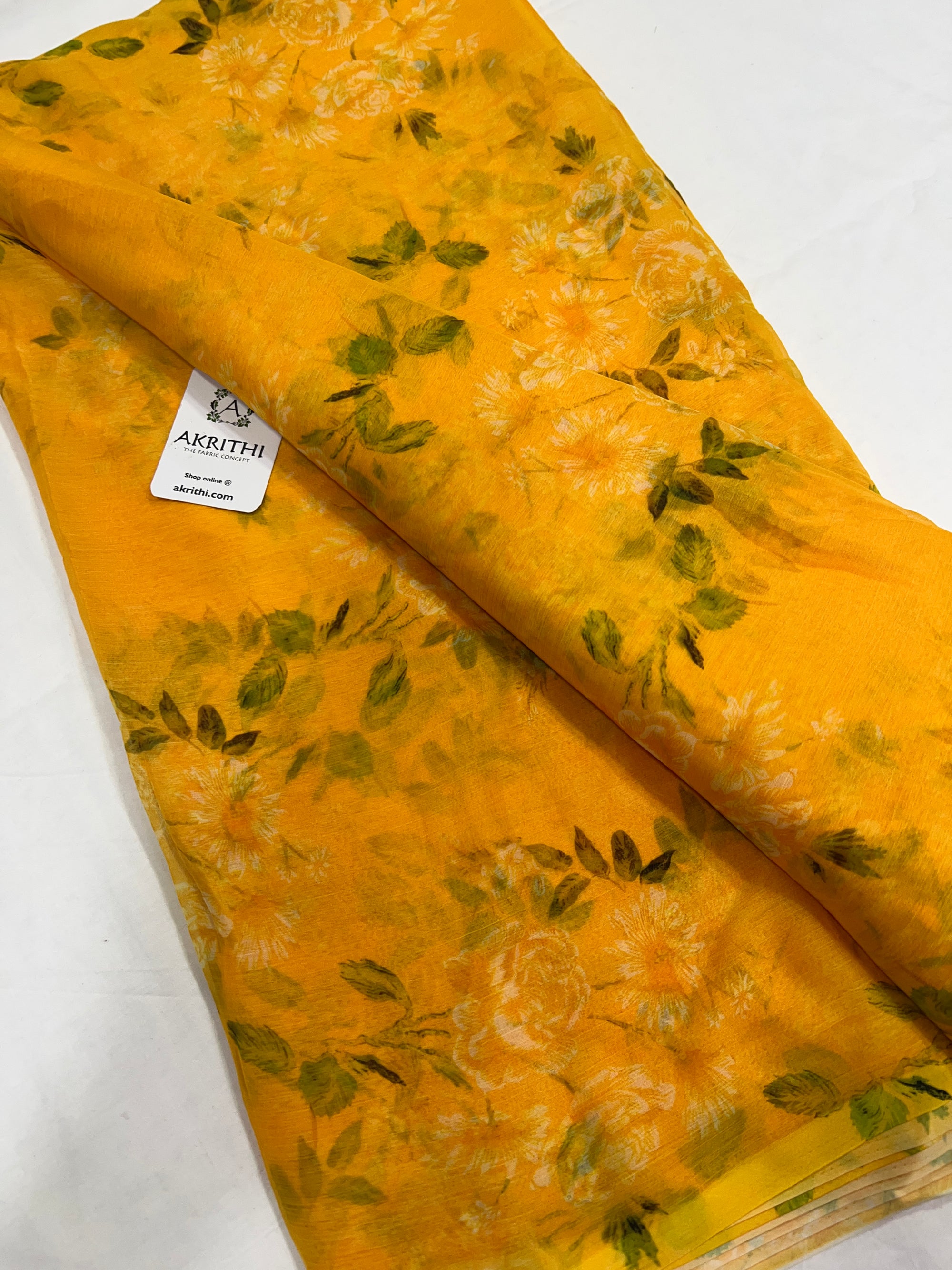 Digital floral printed chiffon fabric