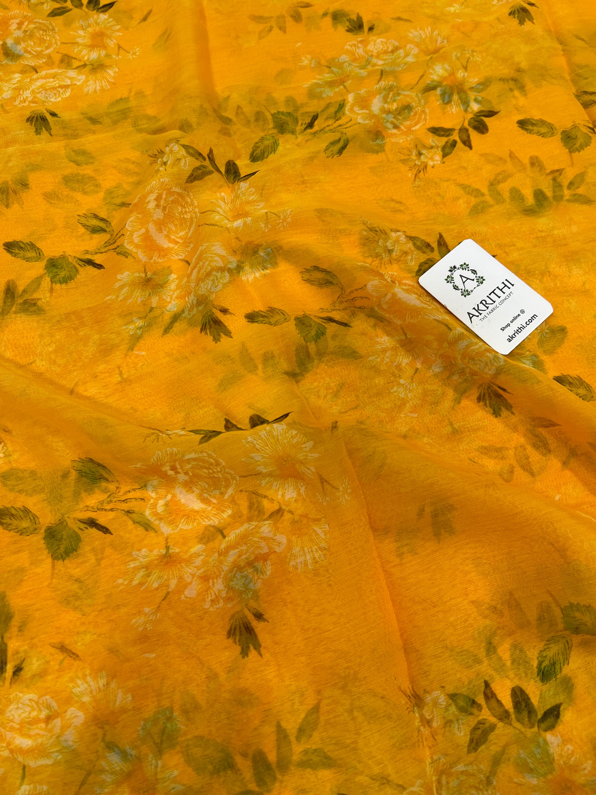 Digital floral printed chiffon fabric