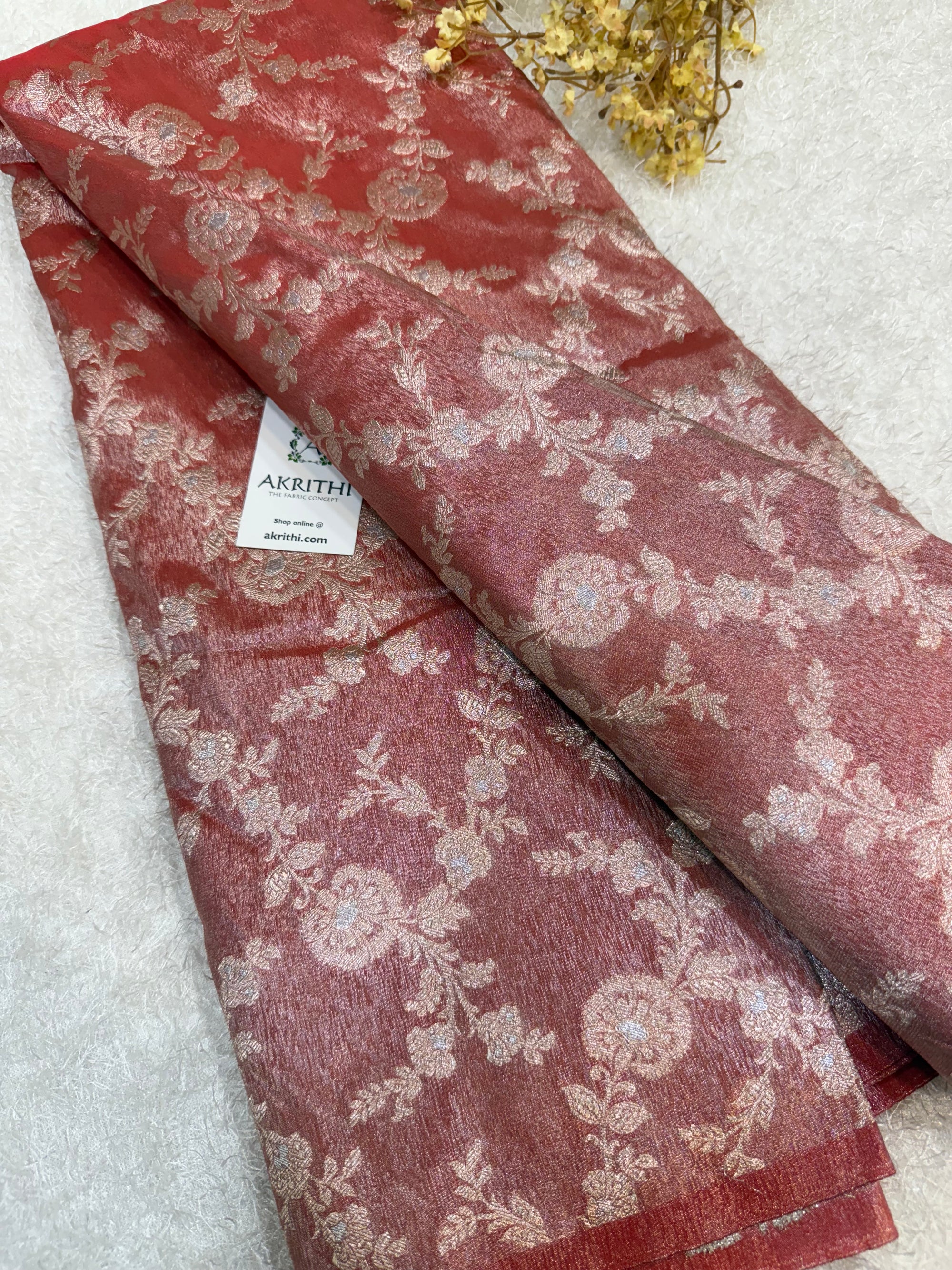 Pure Banarasi tissue fabric