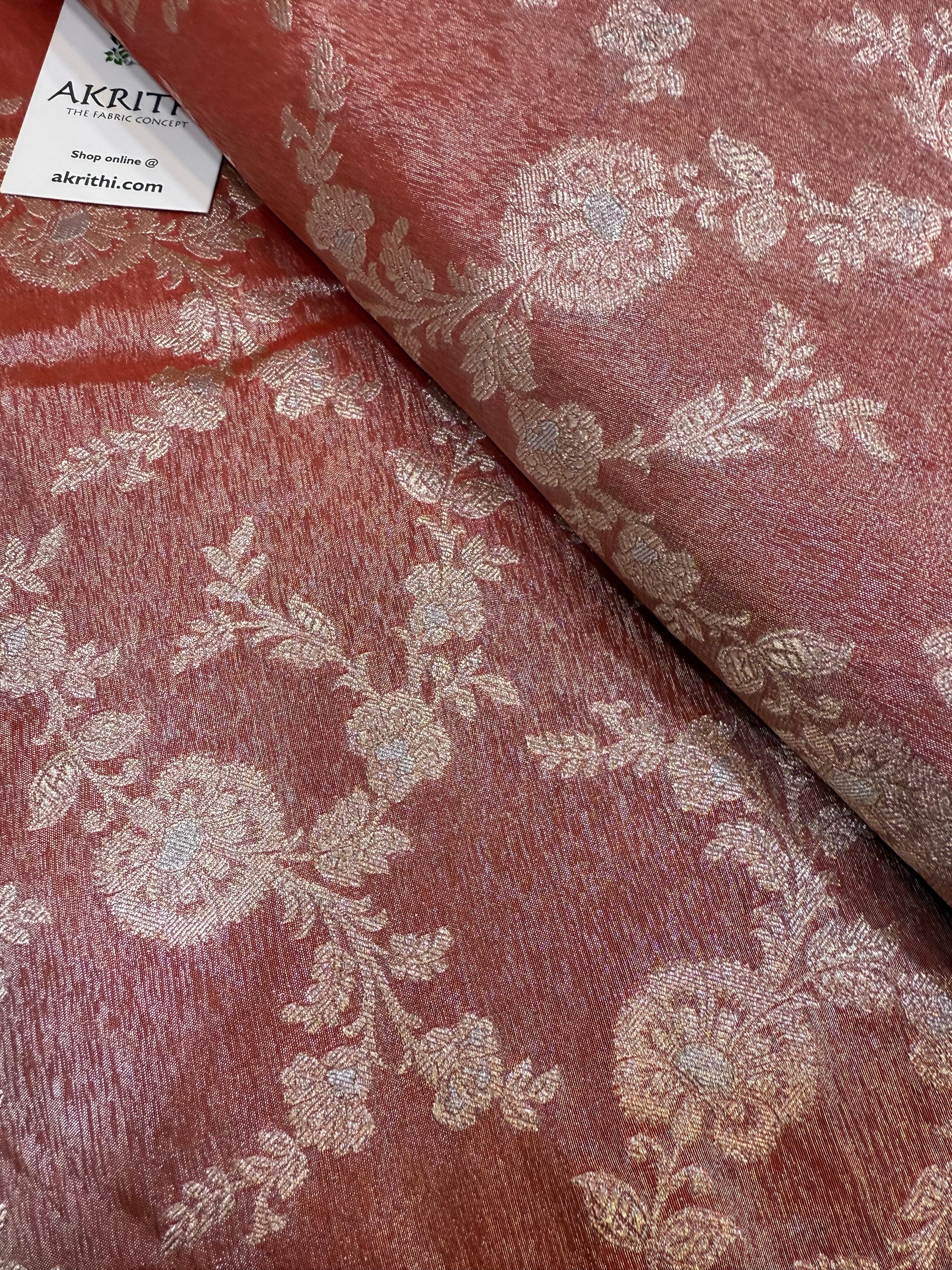 Pure Banarasi tissue fabric
