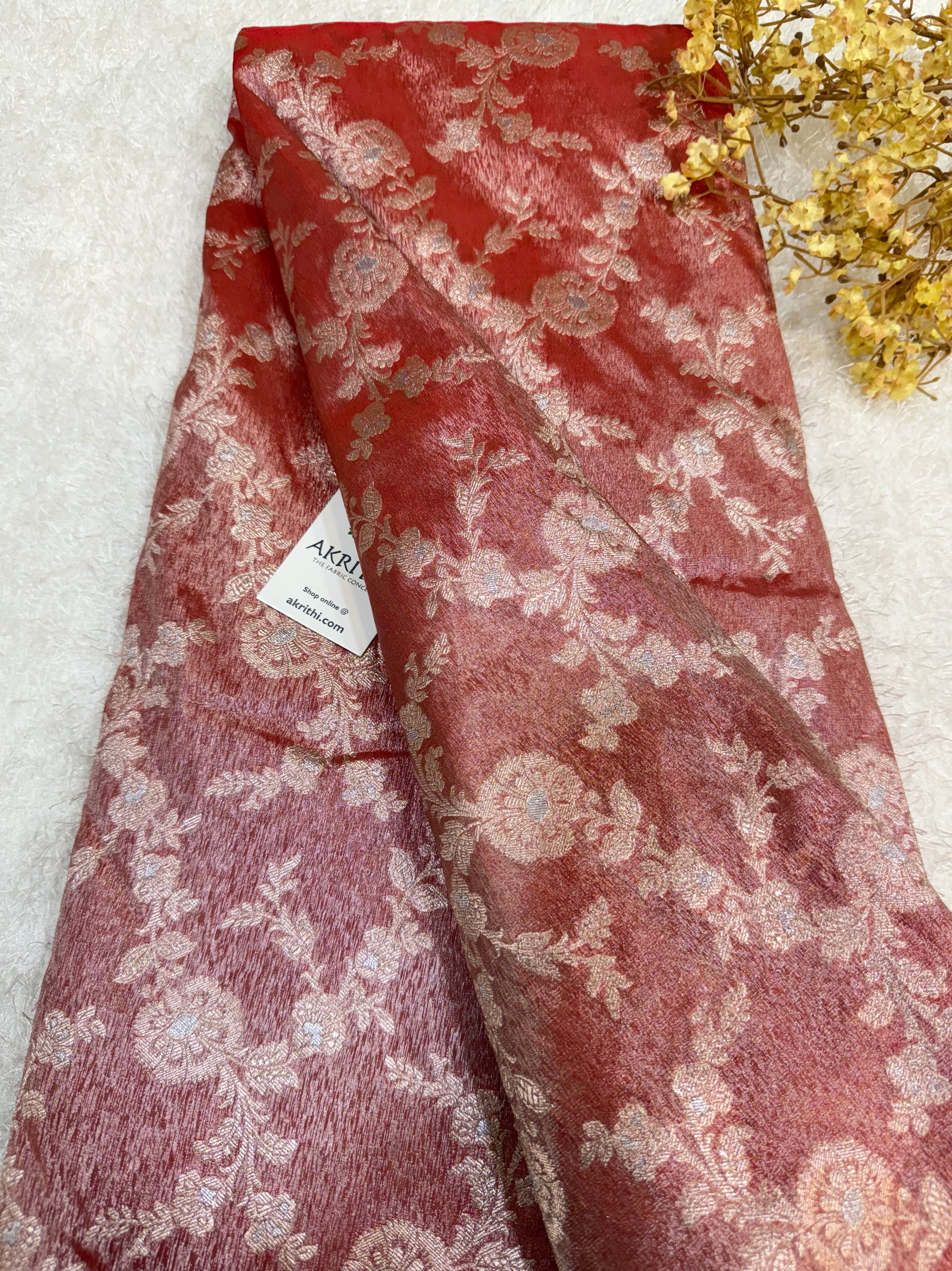 Pure Banarasi tissue fabric