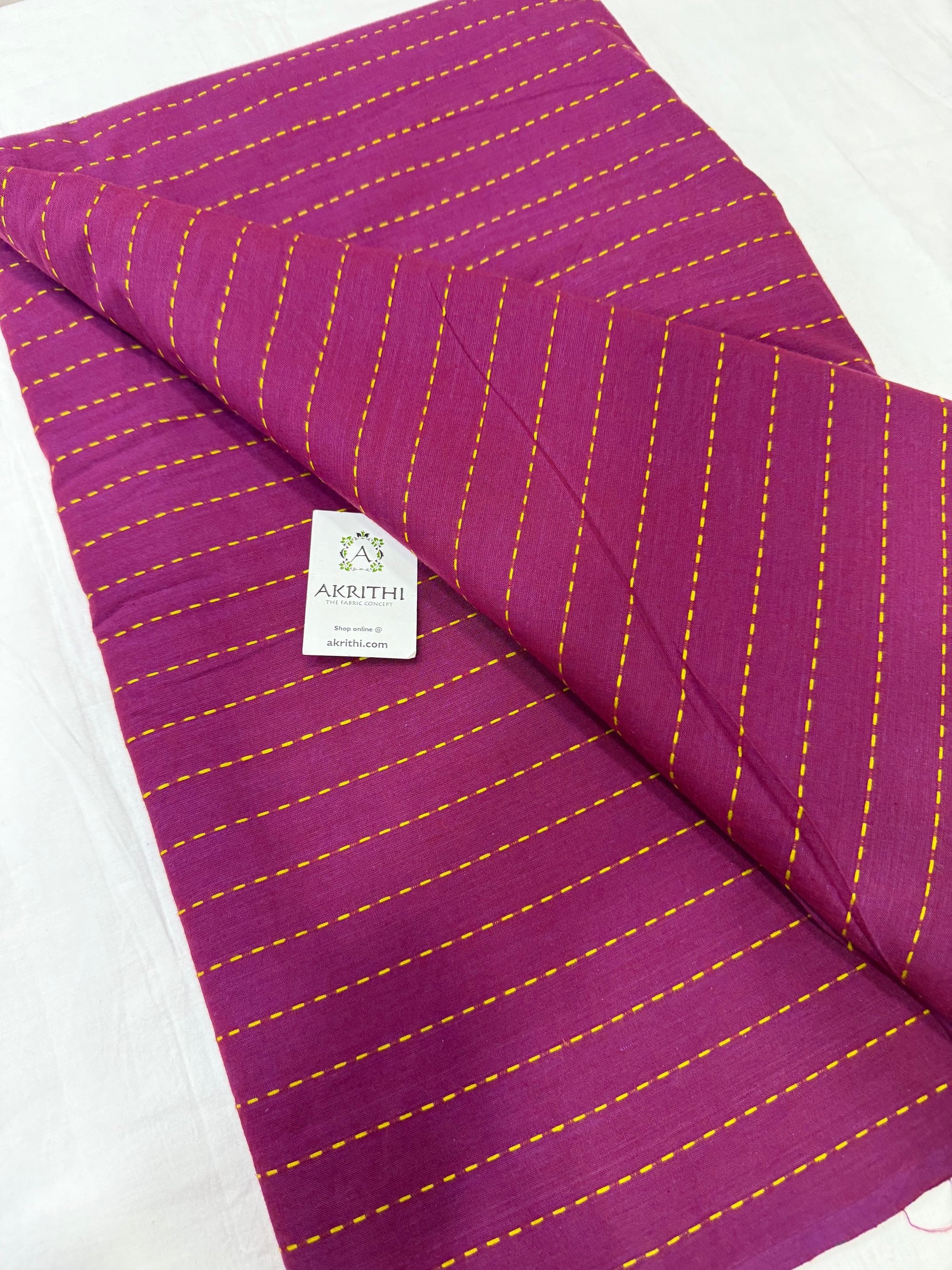 Handloom Woven pure cotton fabric