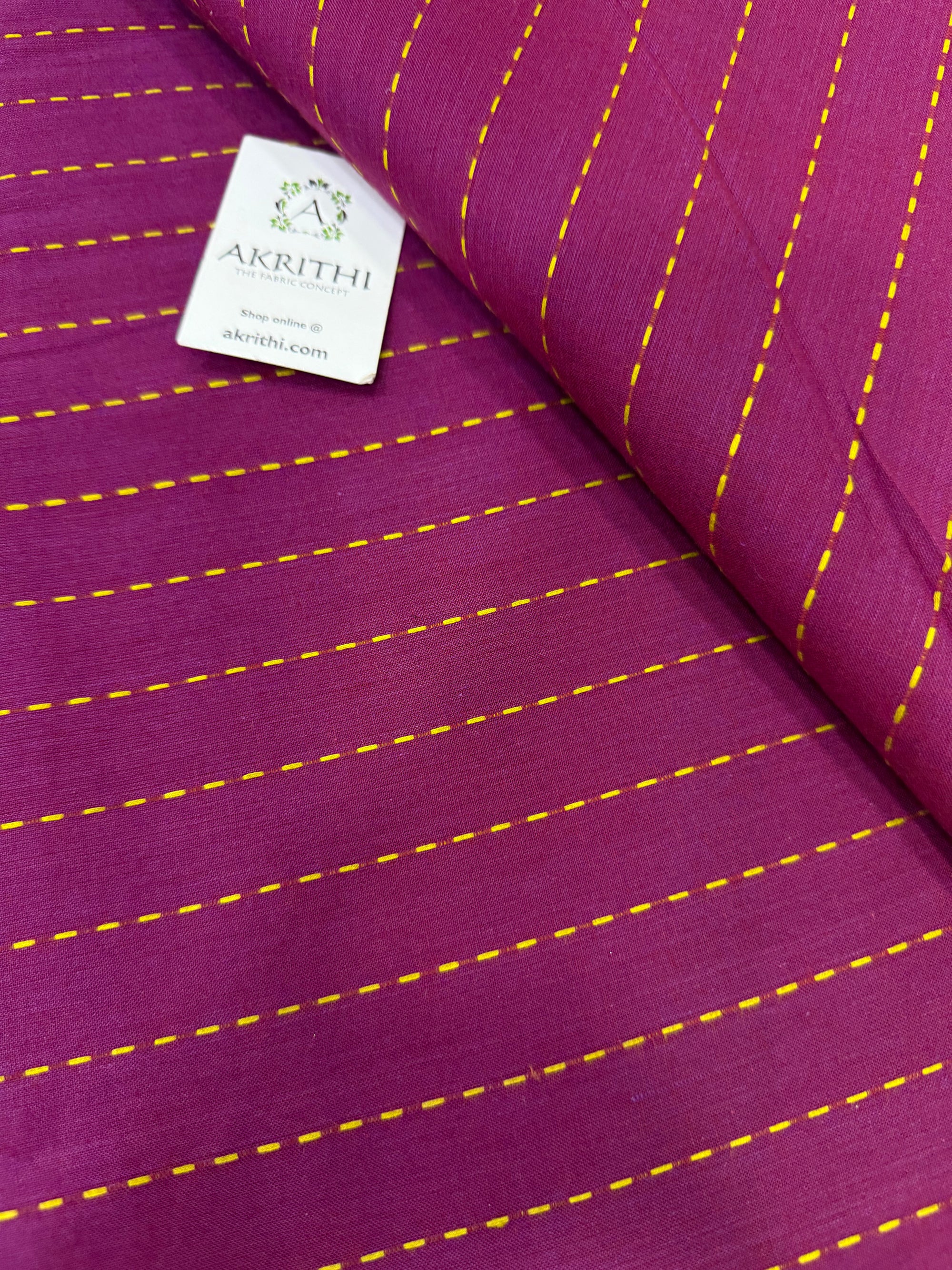 Handloom Woven pure cotton fabric
