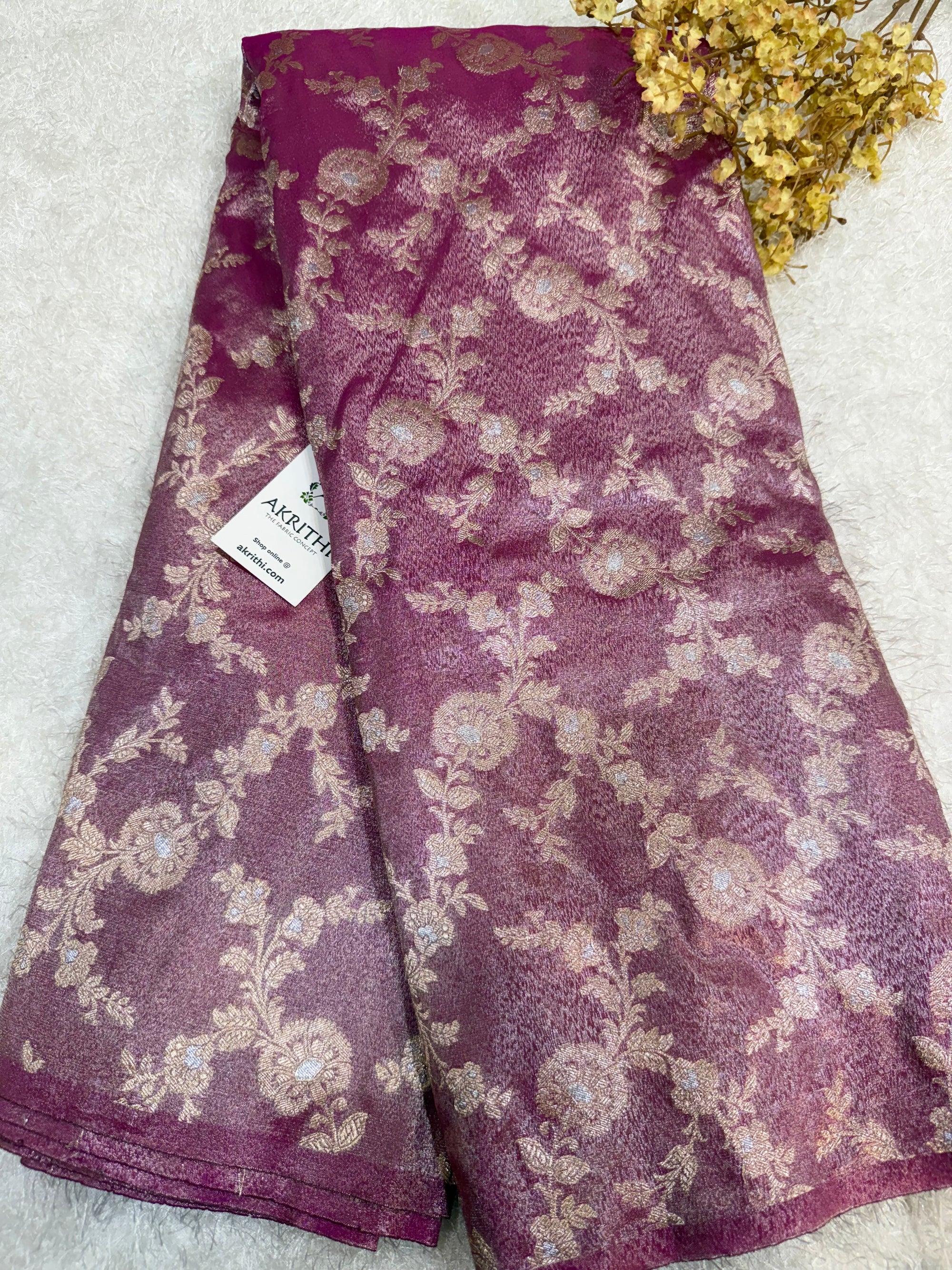 Pure Banarasi tissue fabric