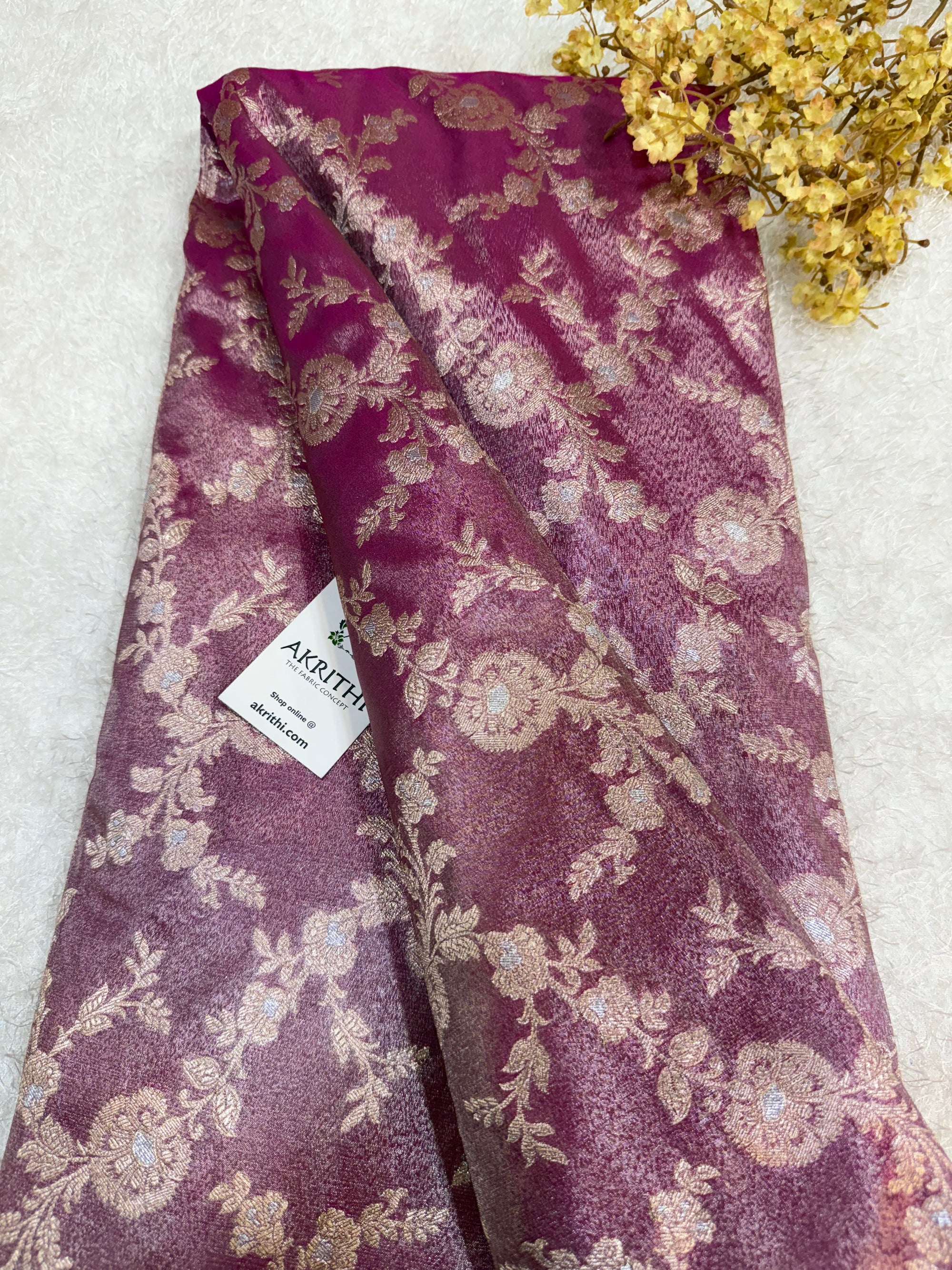 Pure Banarasi tissue fabric