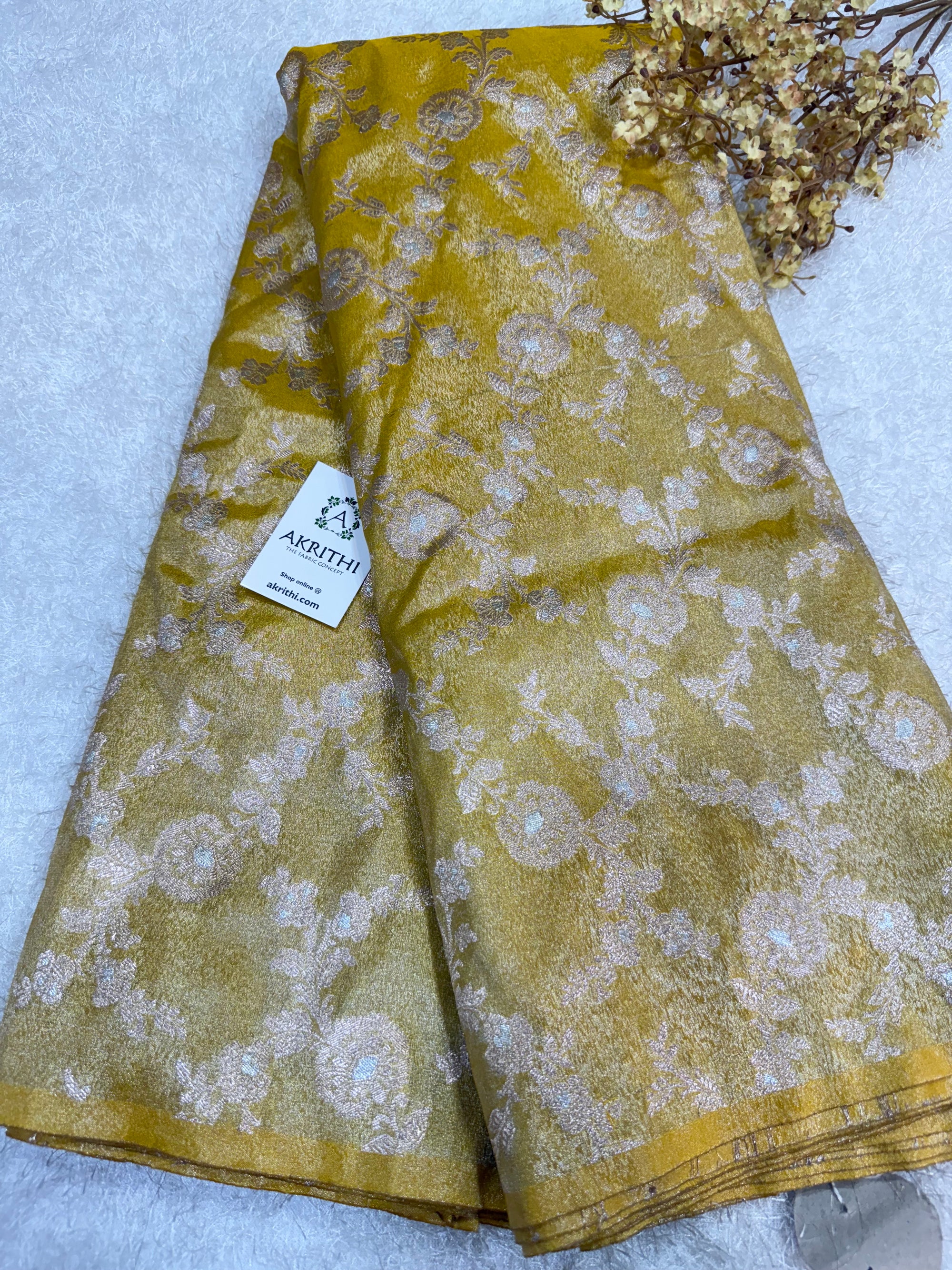 Pure Banarasi tissue fabric
