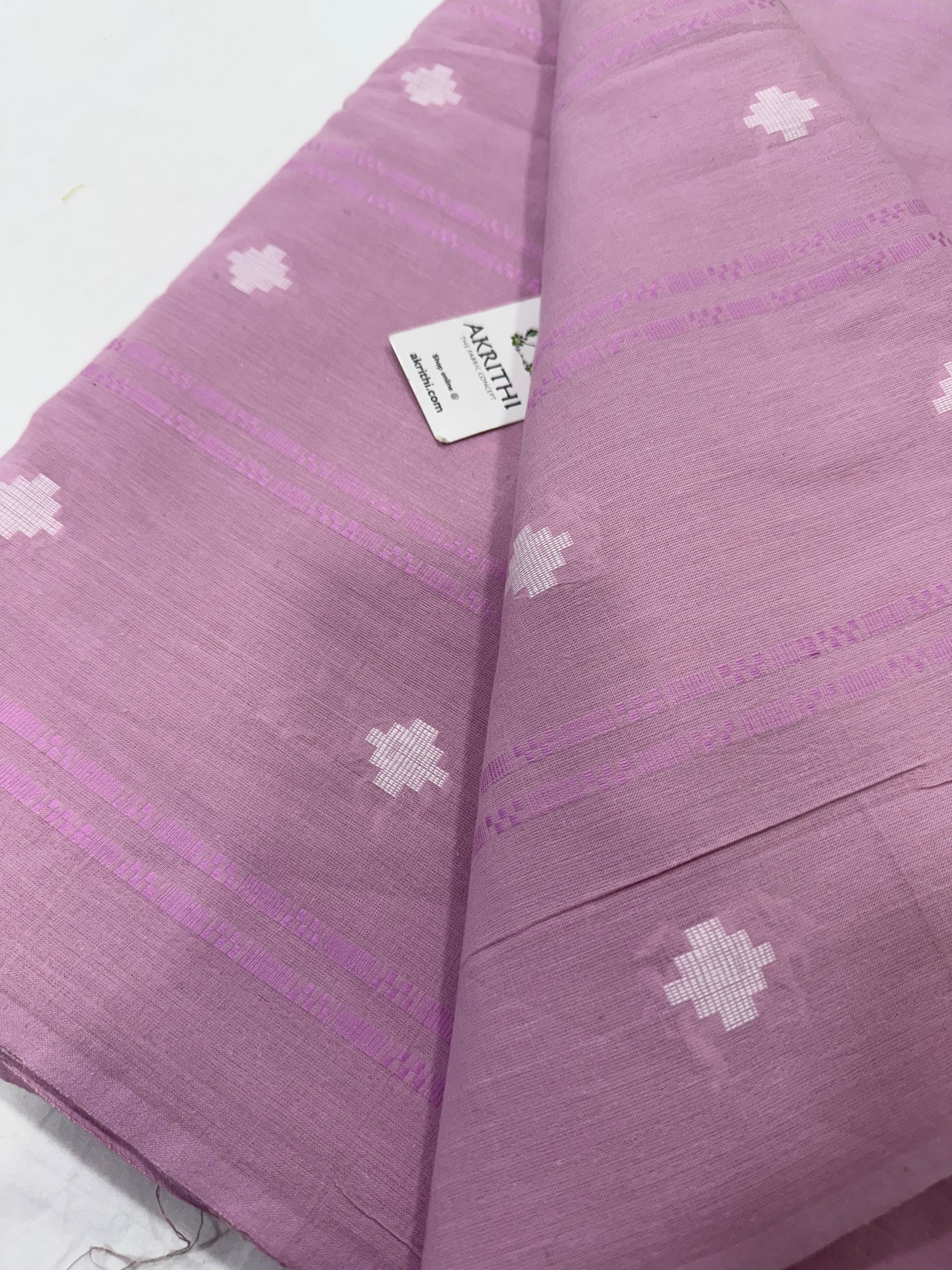 Handloom Woven pure cotton fabric