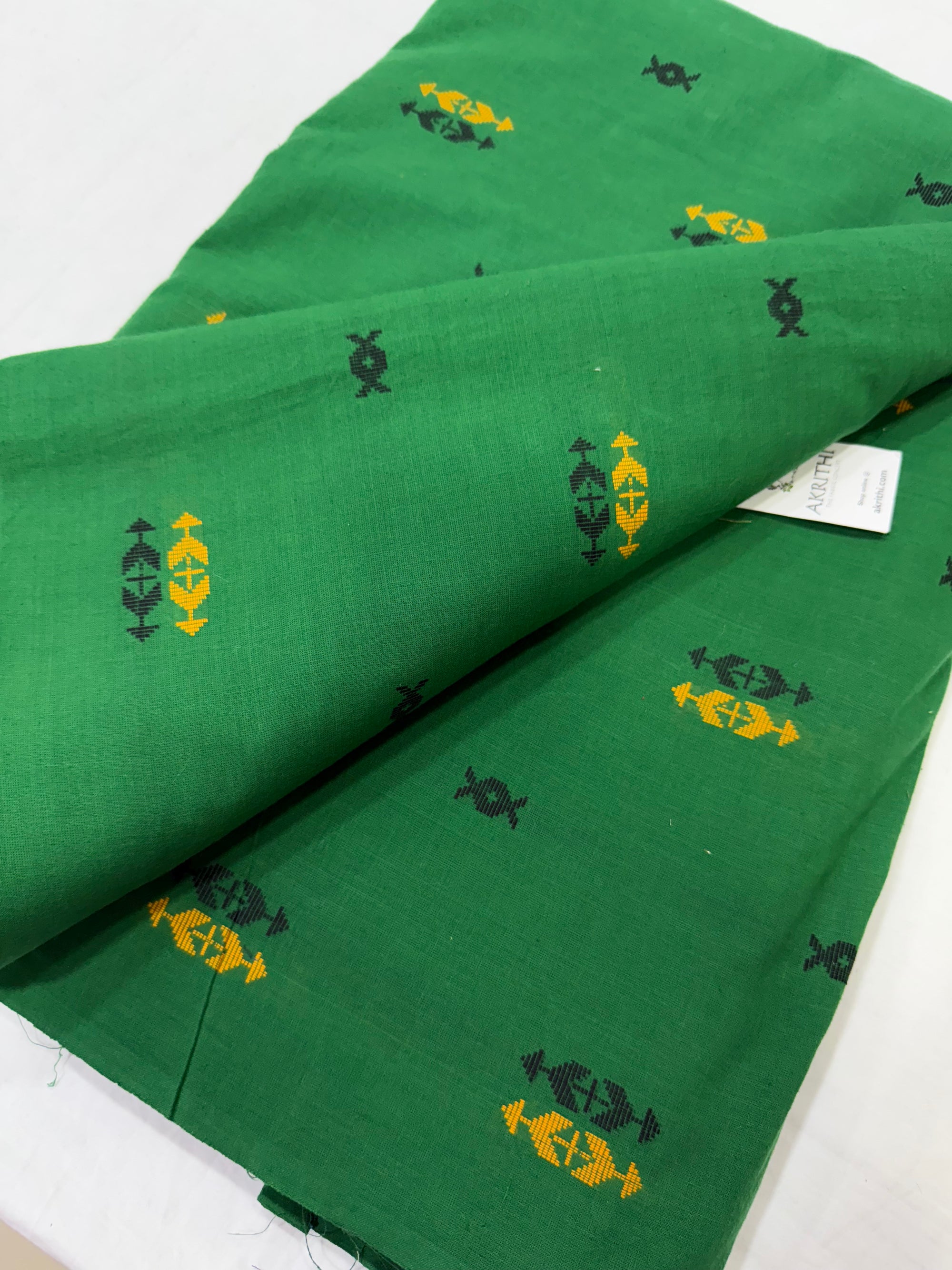 Handloom Woven pure cotton fabric