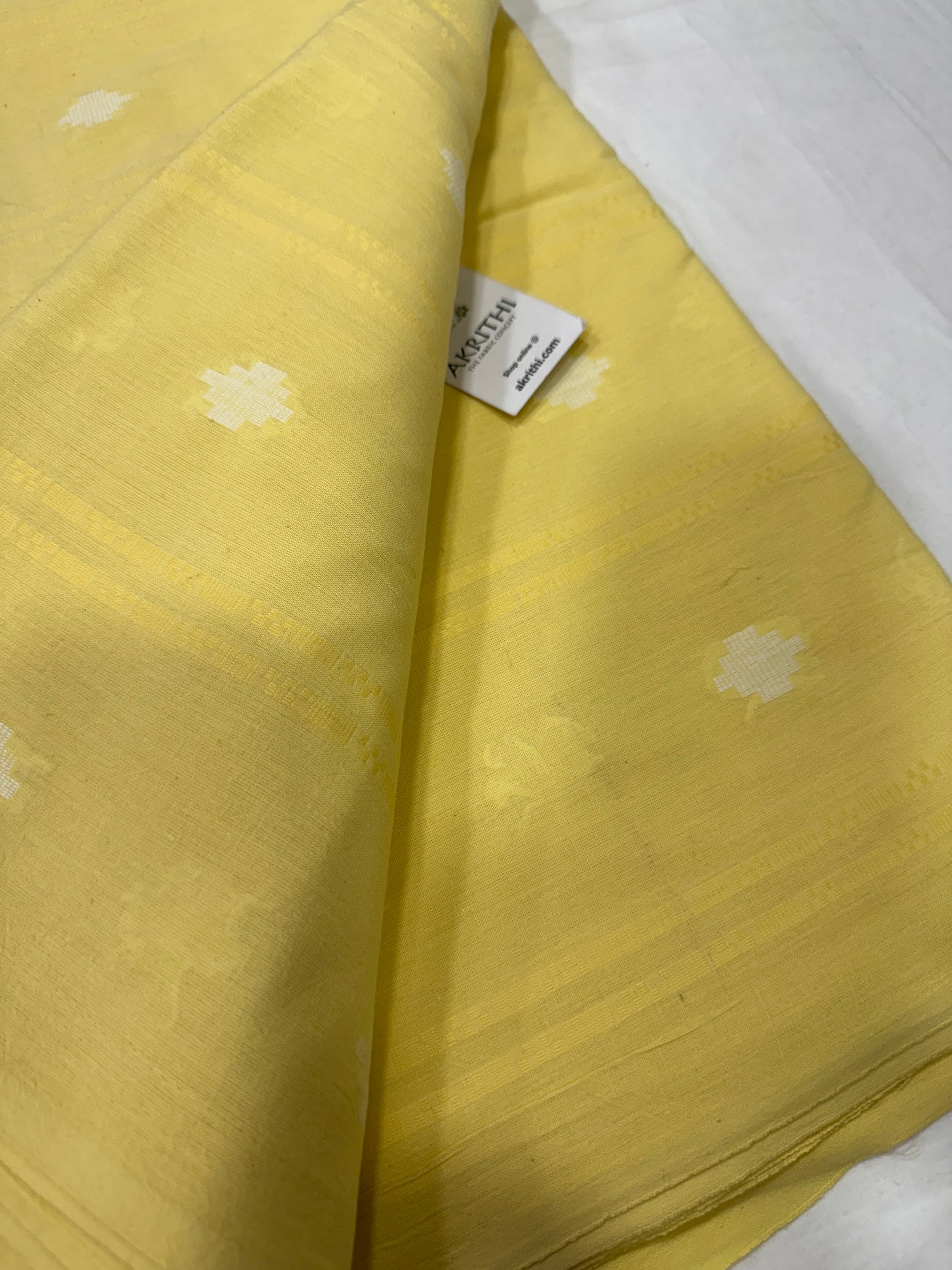 Handloom Woven pure cotton fabric