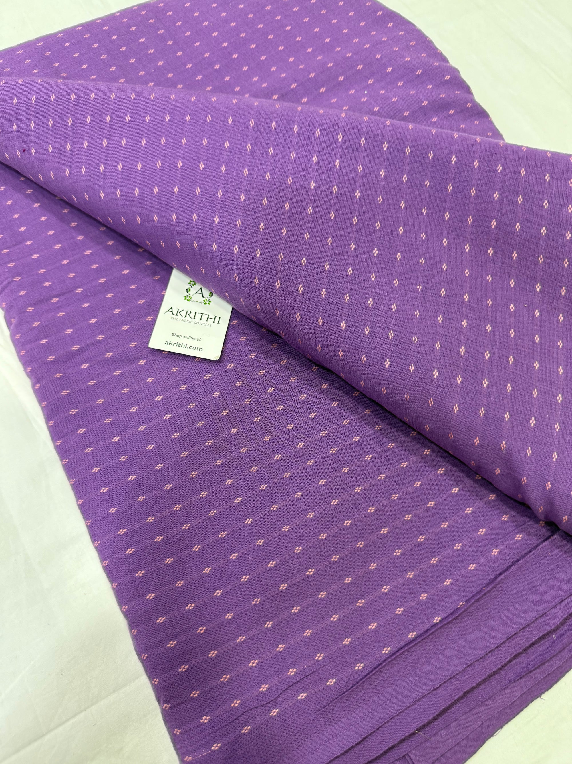 Handloom Woven pure cotton fabric