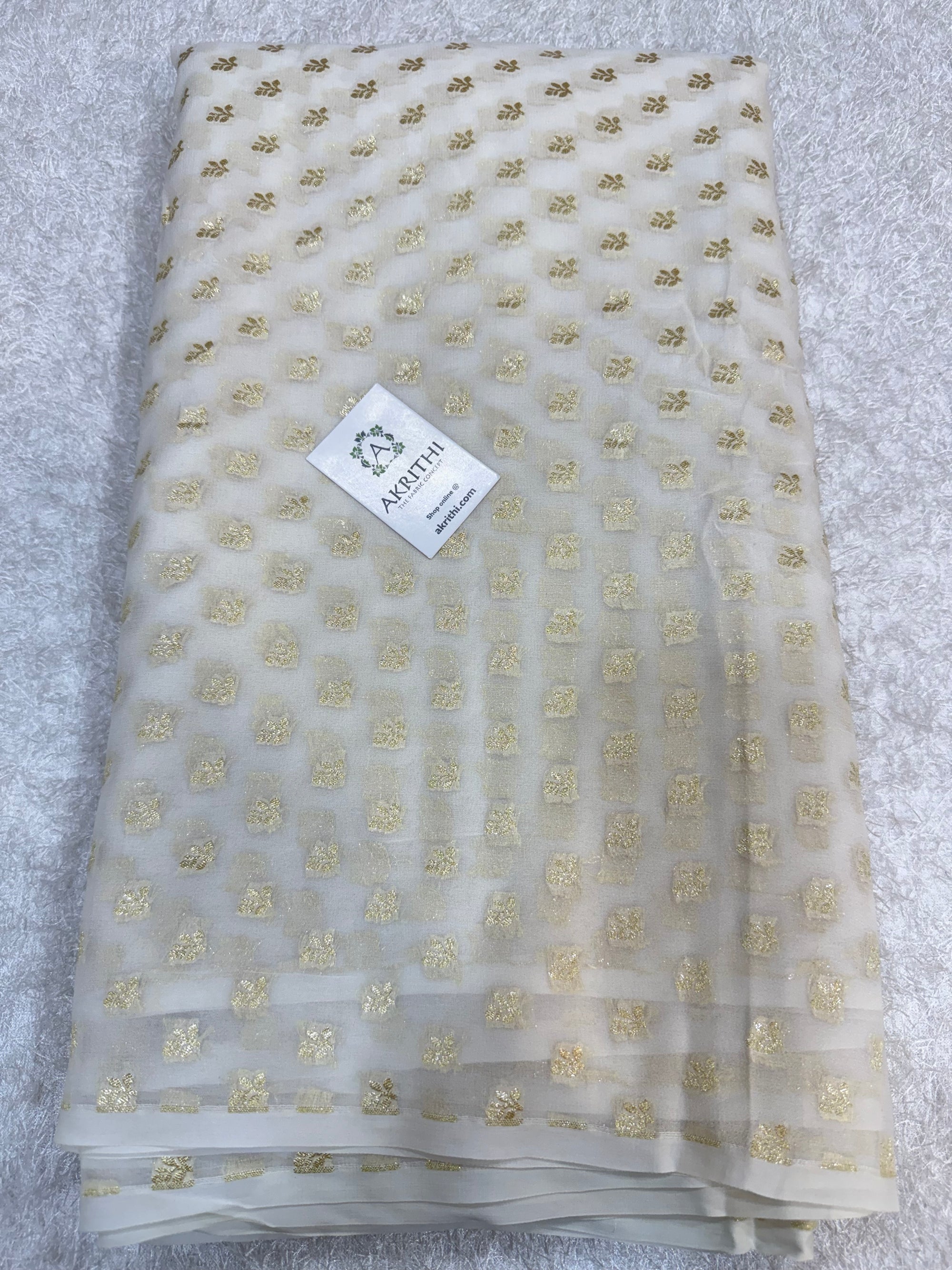 Dyeable Pure silk georgette Banarasi fabric