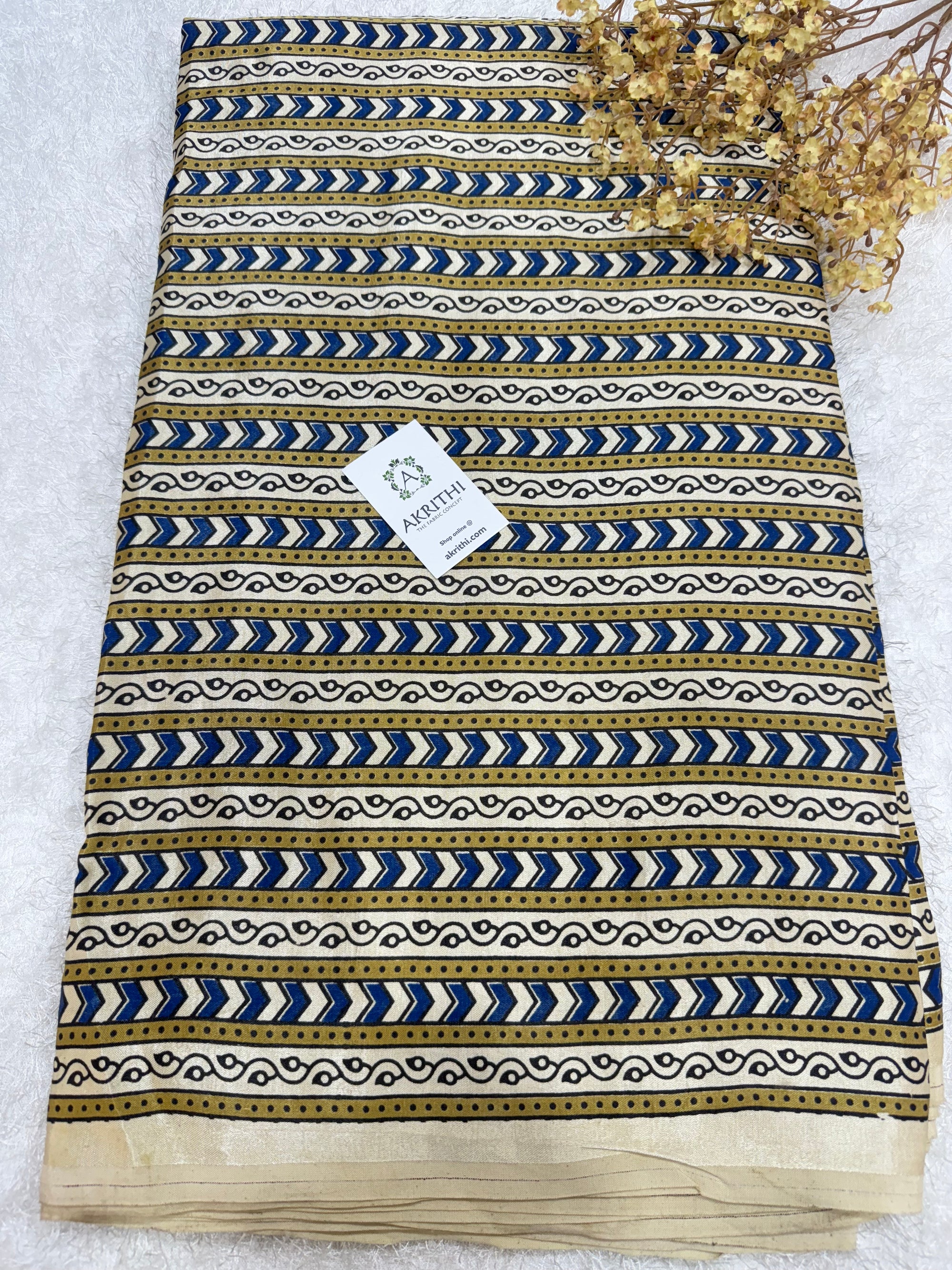 Ajrakh pure mashru silk fabric