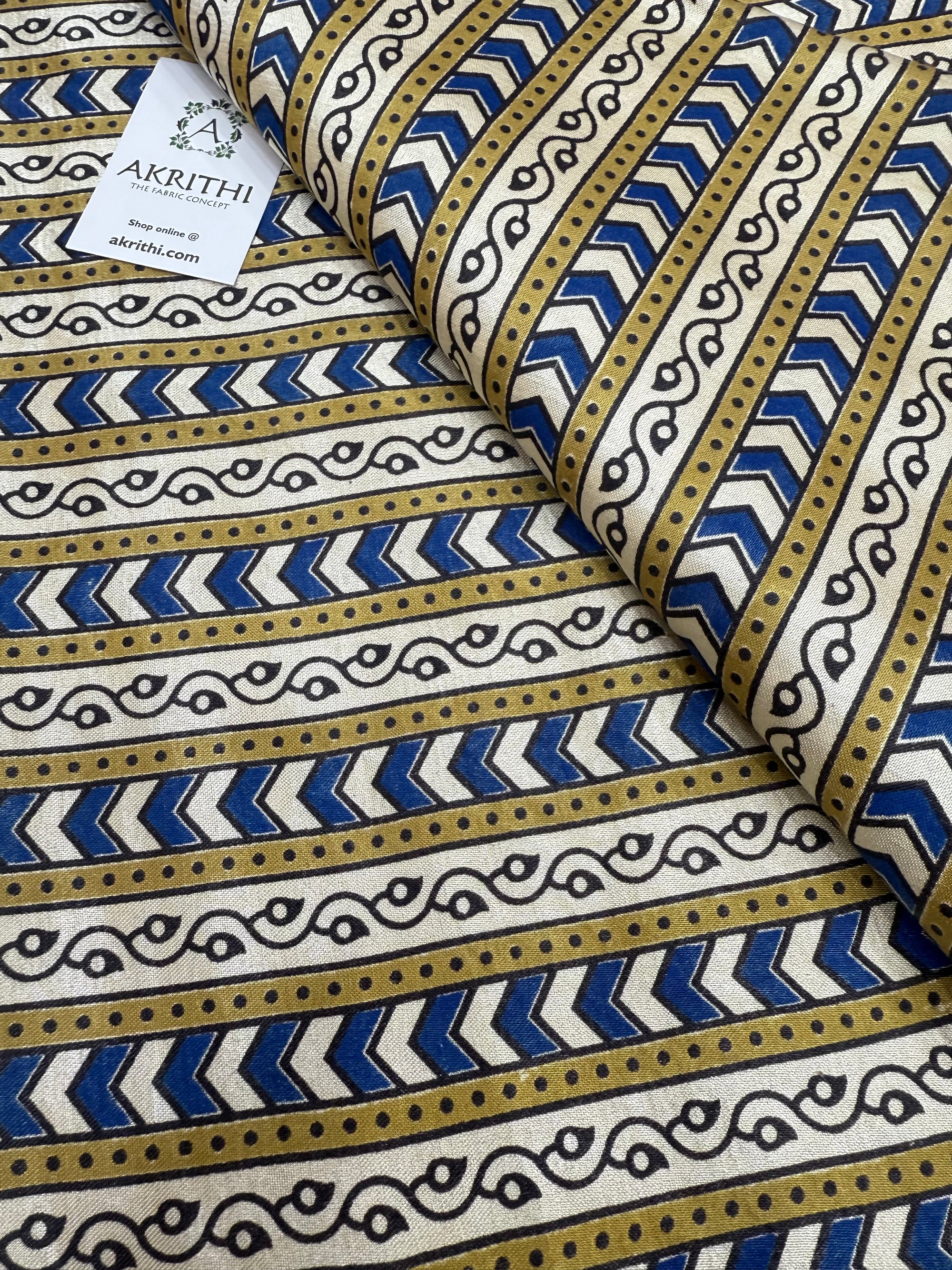 Ajrakh pure mashru silk fabric