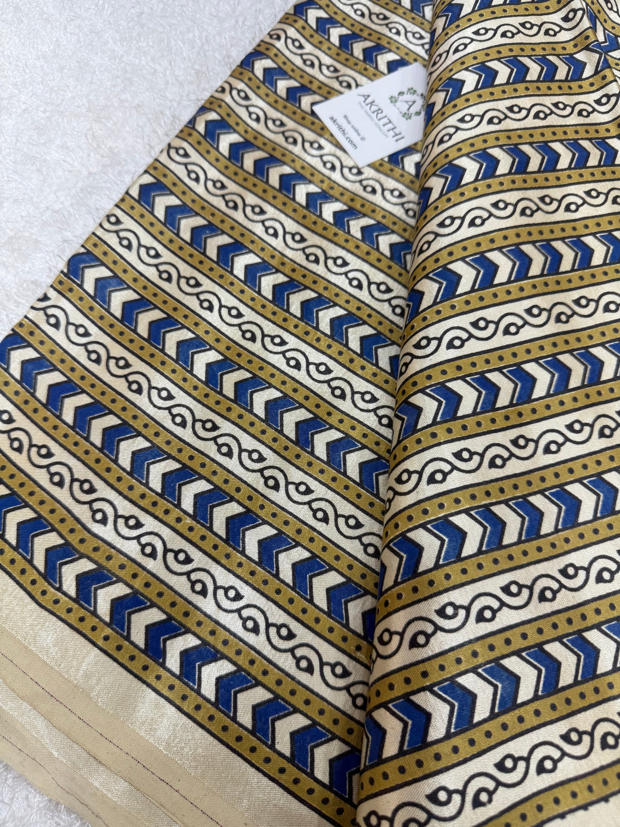 Ajrakh pure mashru silk fabric