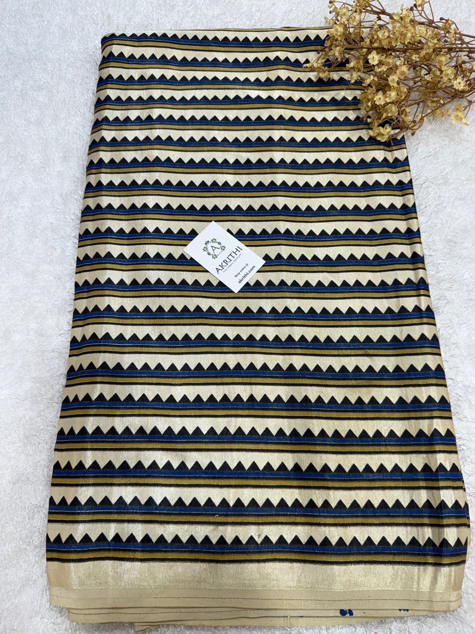 Ajrakh pure mashru silk fabric