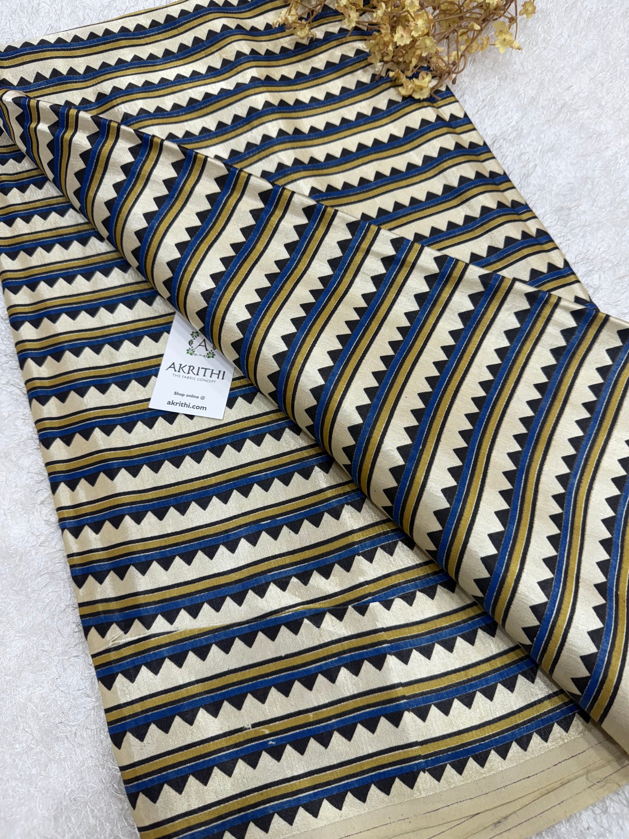 Ajrakh pure mashru silk fabric