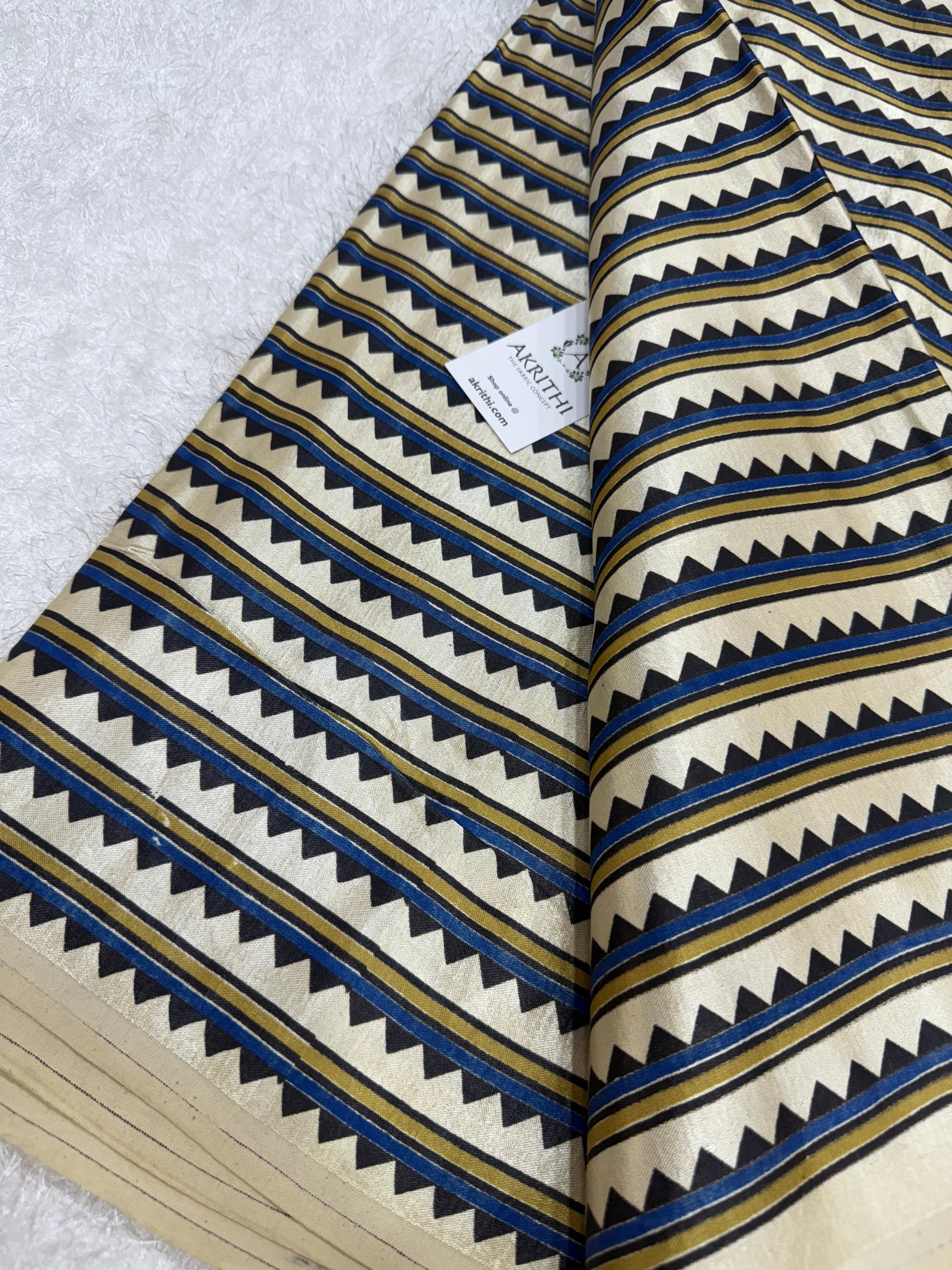 Ajrakh pure mashru silk fabric