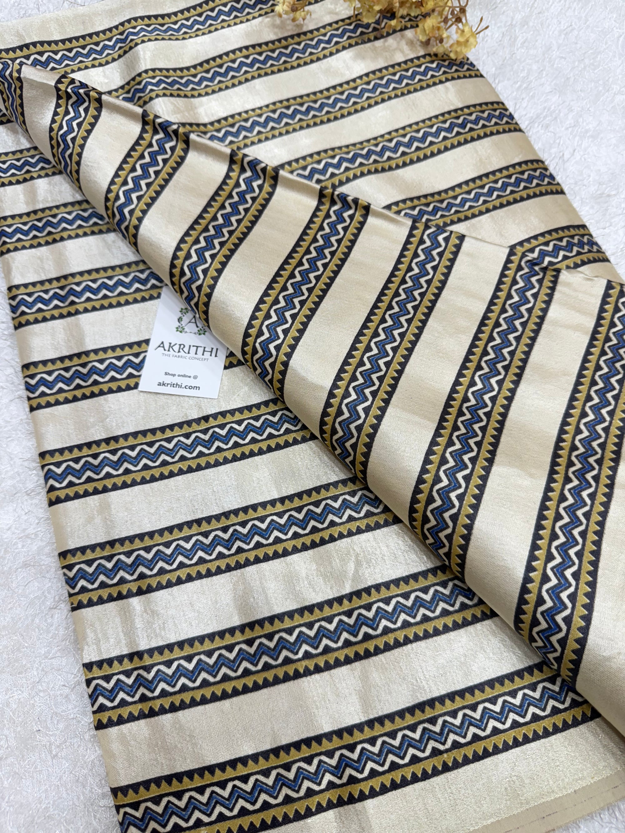 Ajrakh pure mashru silk fabric