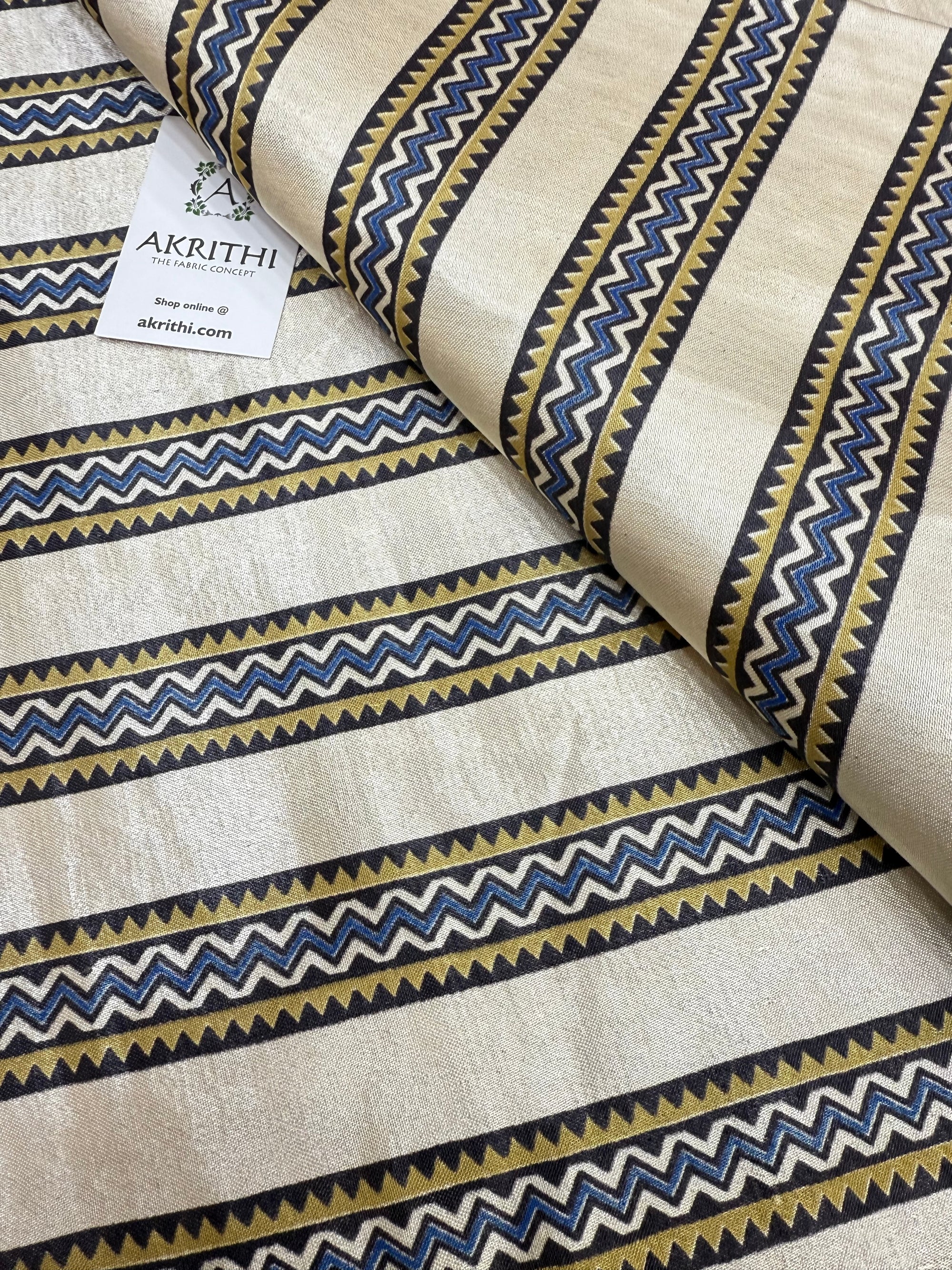 Ajrakh pure mashru silk fabric