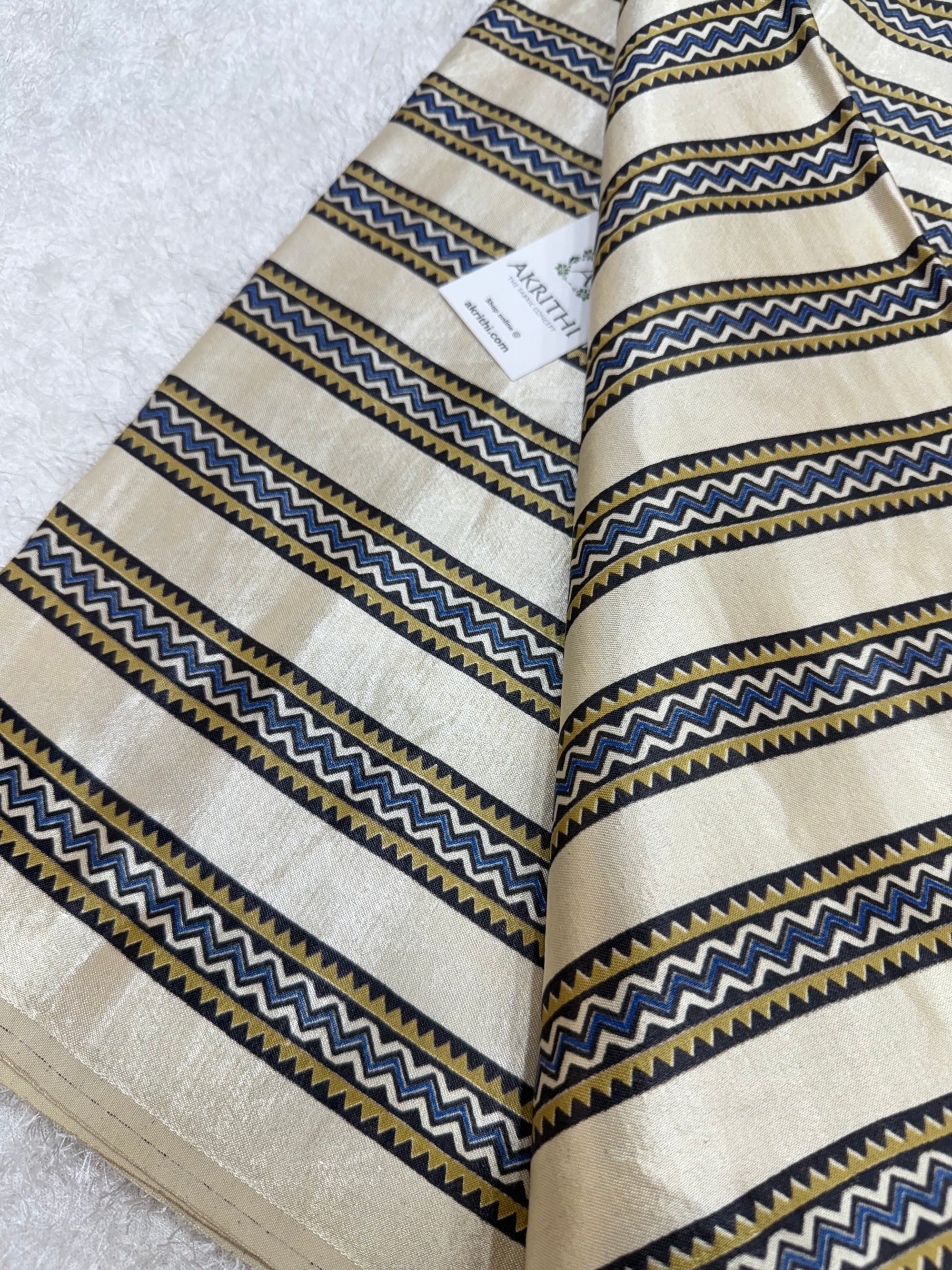 Ajrakh pure mashru silk fabric