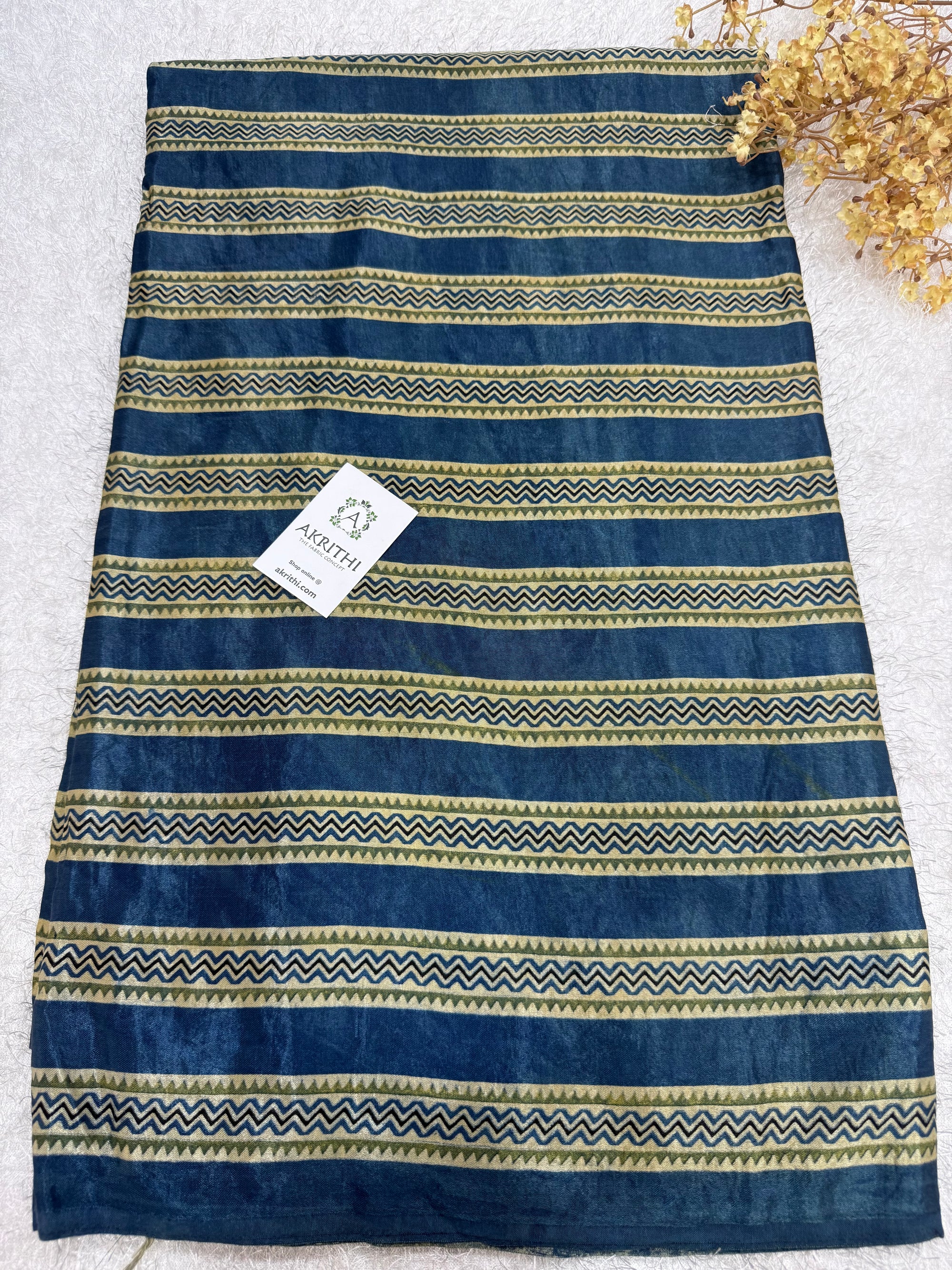 Ajrakh pure mashru silk fabric