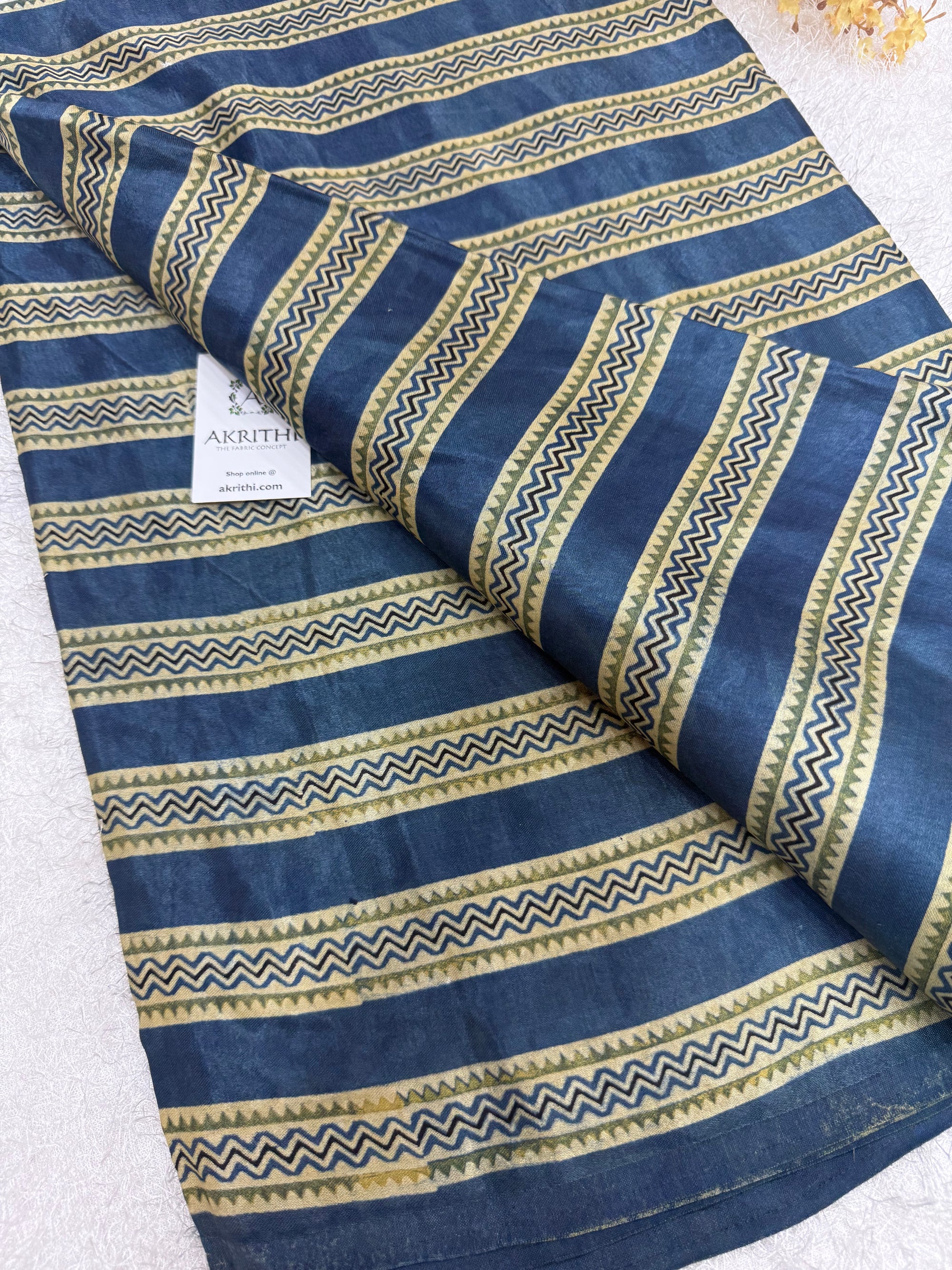 Ajrakh pure mashru silk fabric