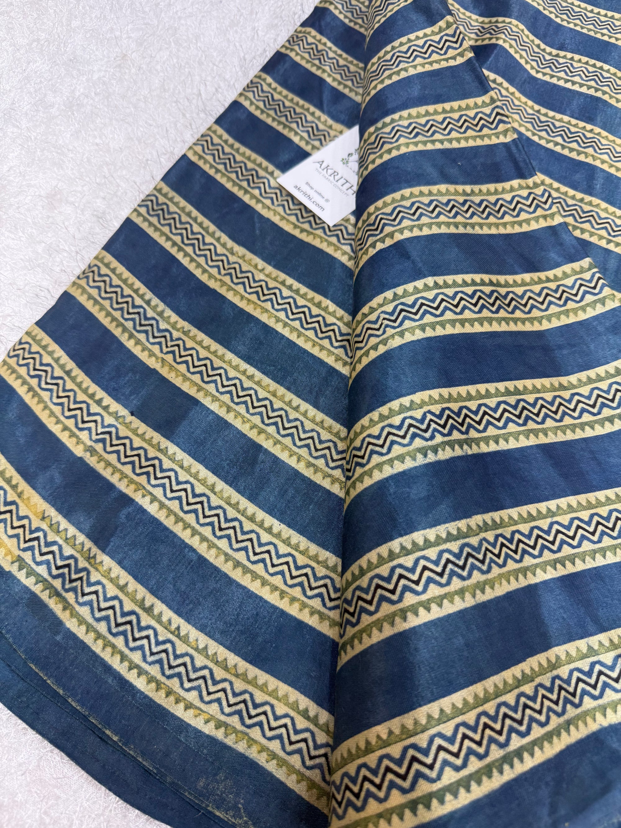 Ajrakh pure mashru silk fabric