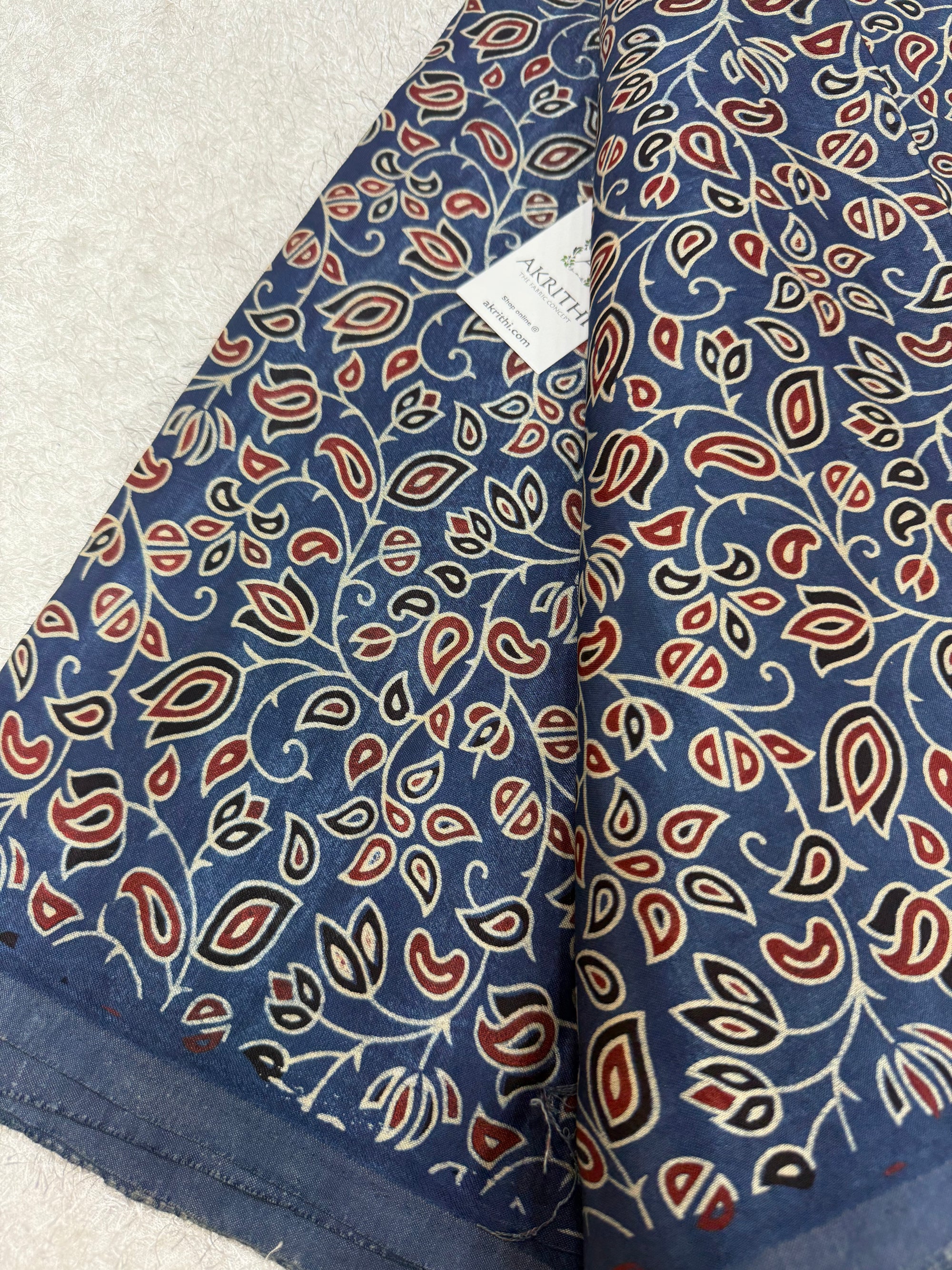 Ajrakh pure mashru silk fabric