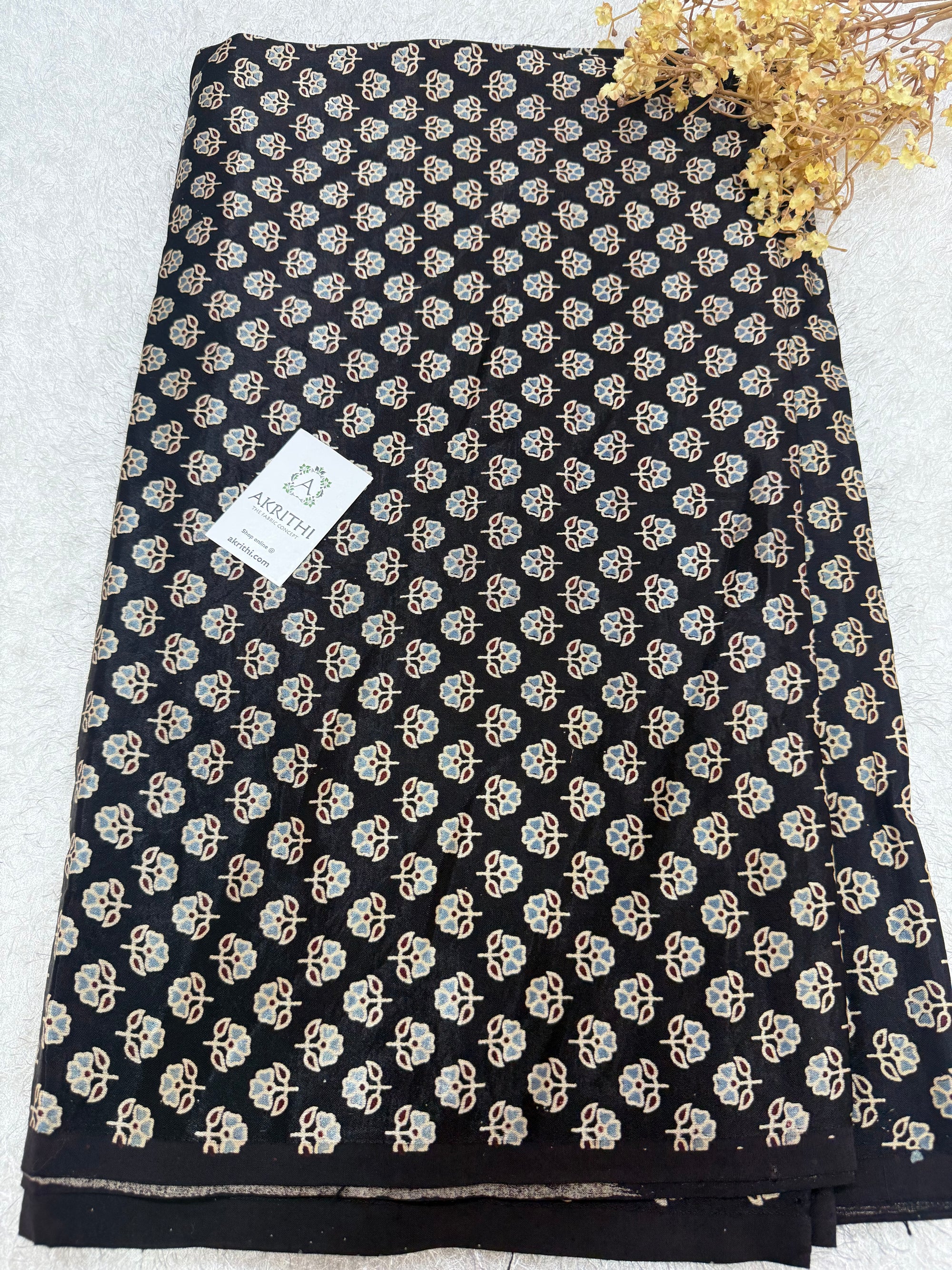 Ajrakh pure mashru silk fabric