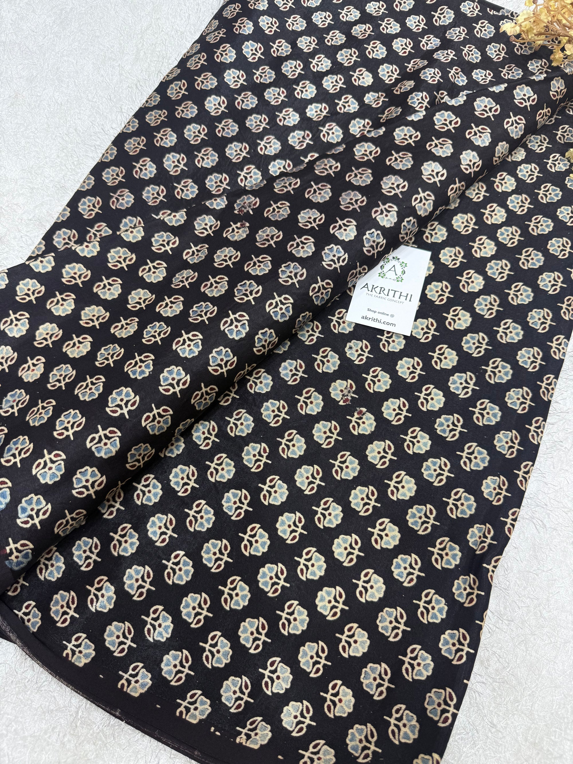 Ajrakh pure mashru silk fabric