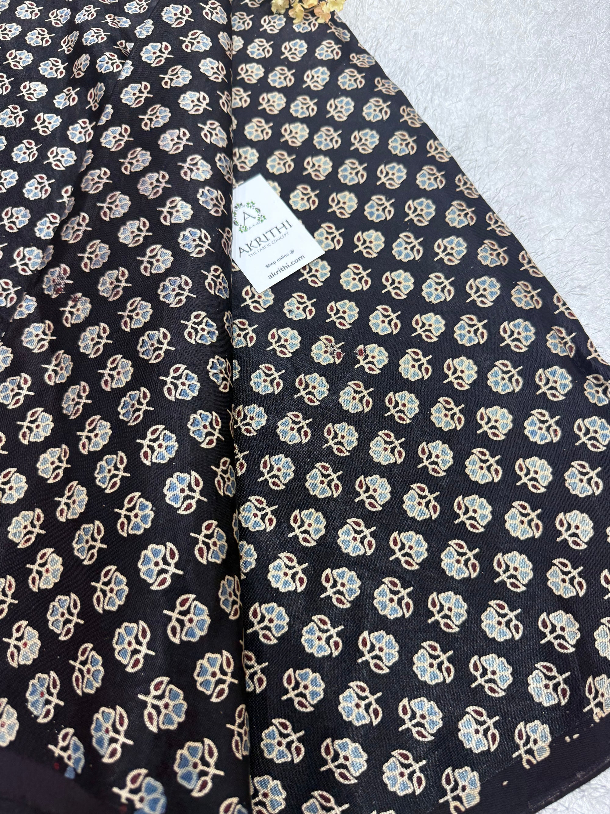 Ajrakh pure mashru silk fabric