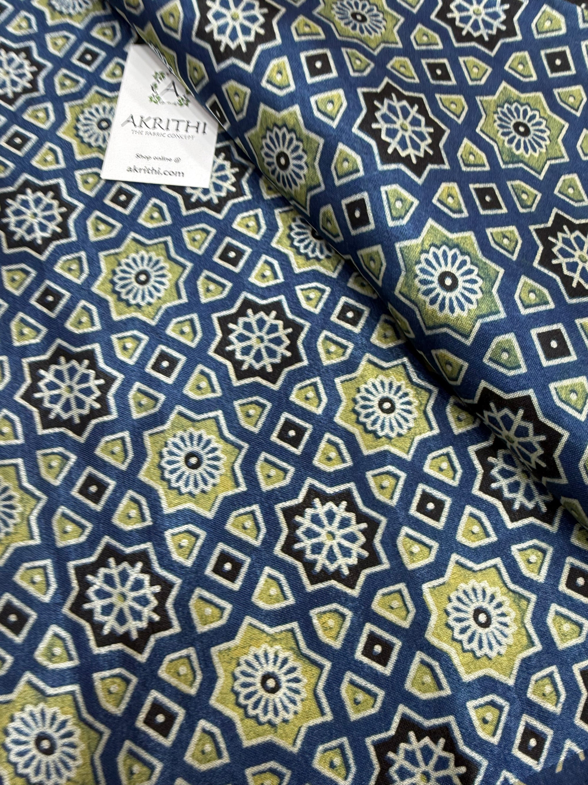 Ajrakh pure mashru silk fabric