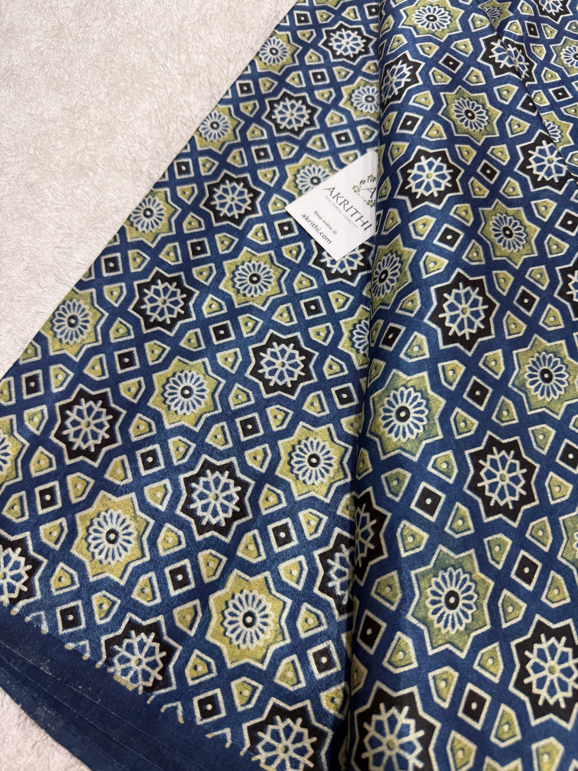 Ajrakh pure mashru silk fabric